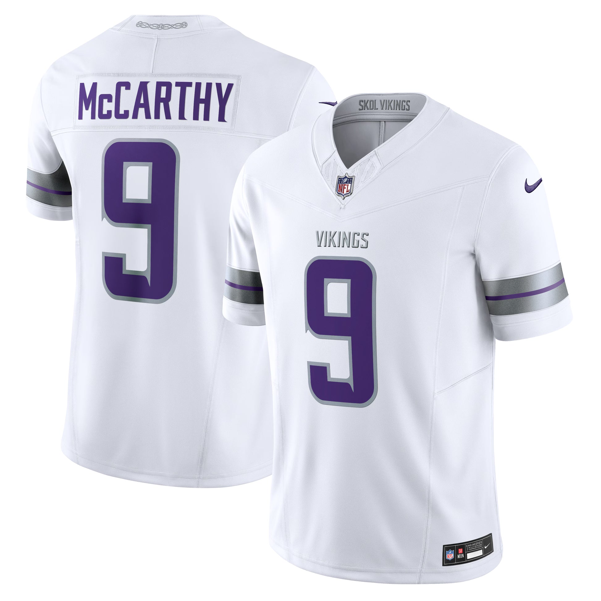 J.J. McCarthy Minnesota Vikings Nike Vapor F.U.S.E. Limited Jersey - White