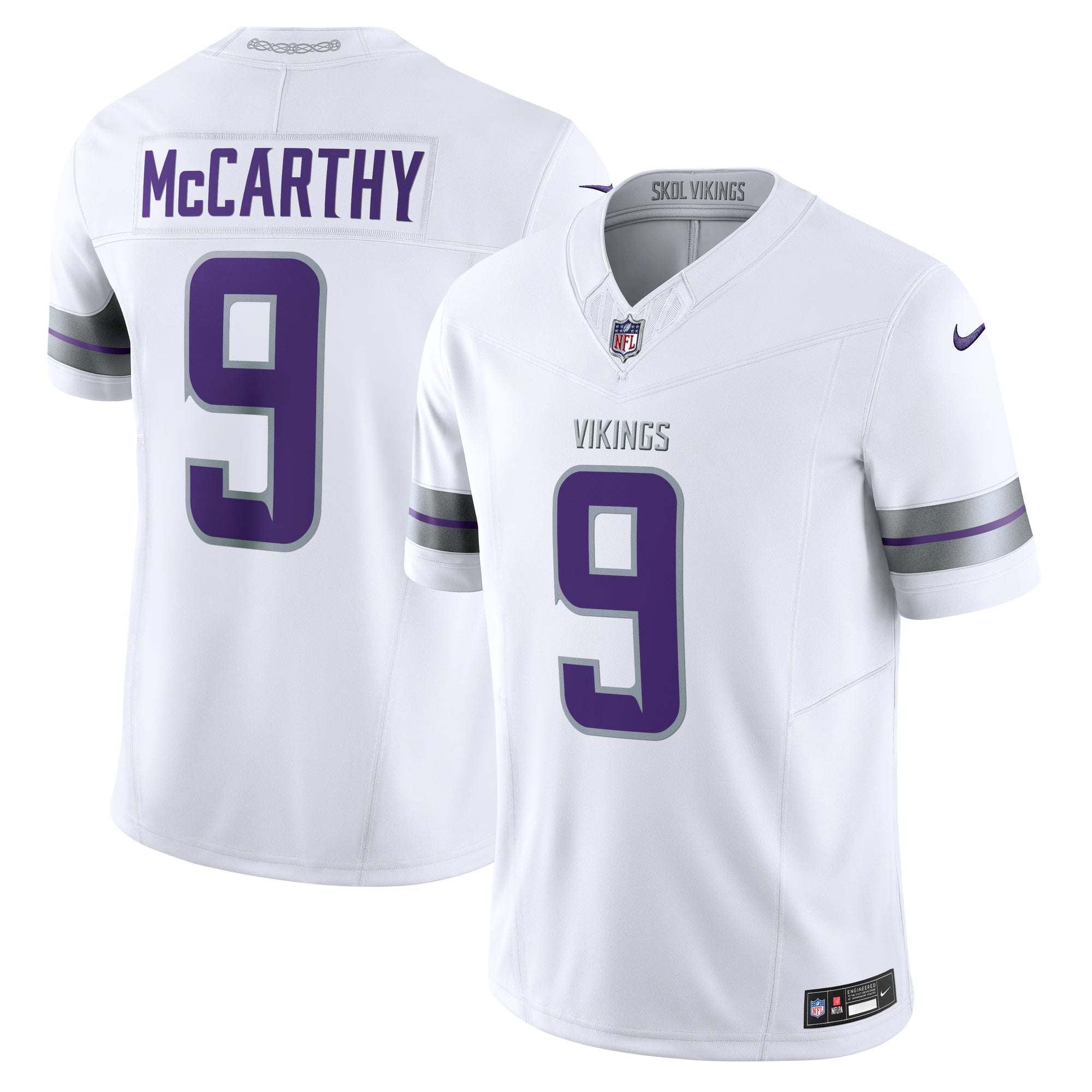 J.J. McCarthy Minnesota Vikings Nike Vapor F.U.S.E. Limited Jersey - White