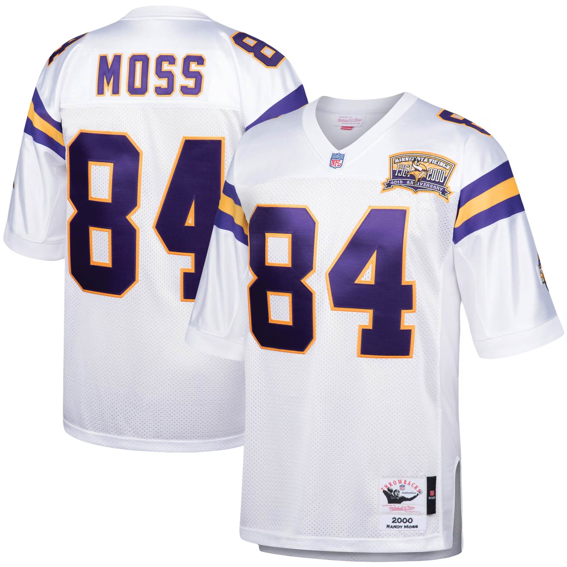 Randy Moss Minnesota Vikings 2000 Mitchell &amp; Ness Authentic Throwback Retired Player Jersey - White