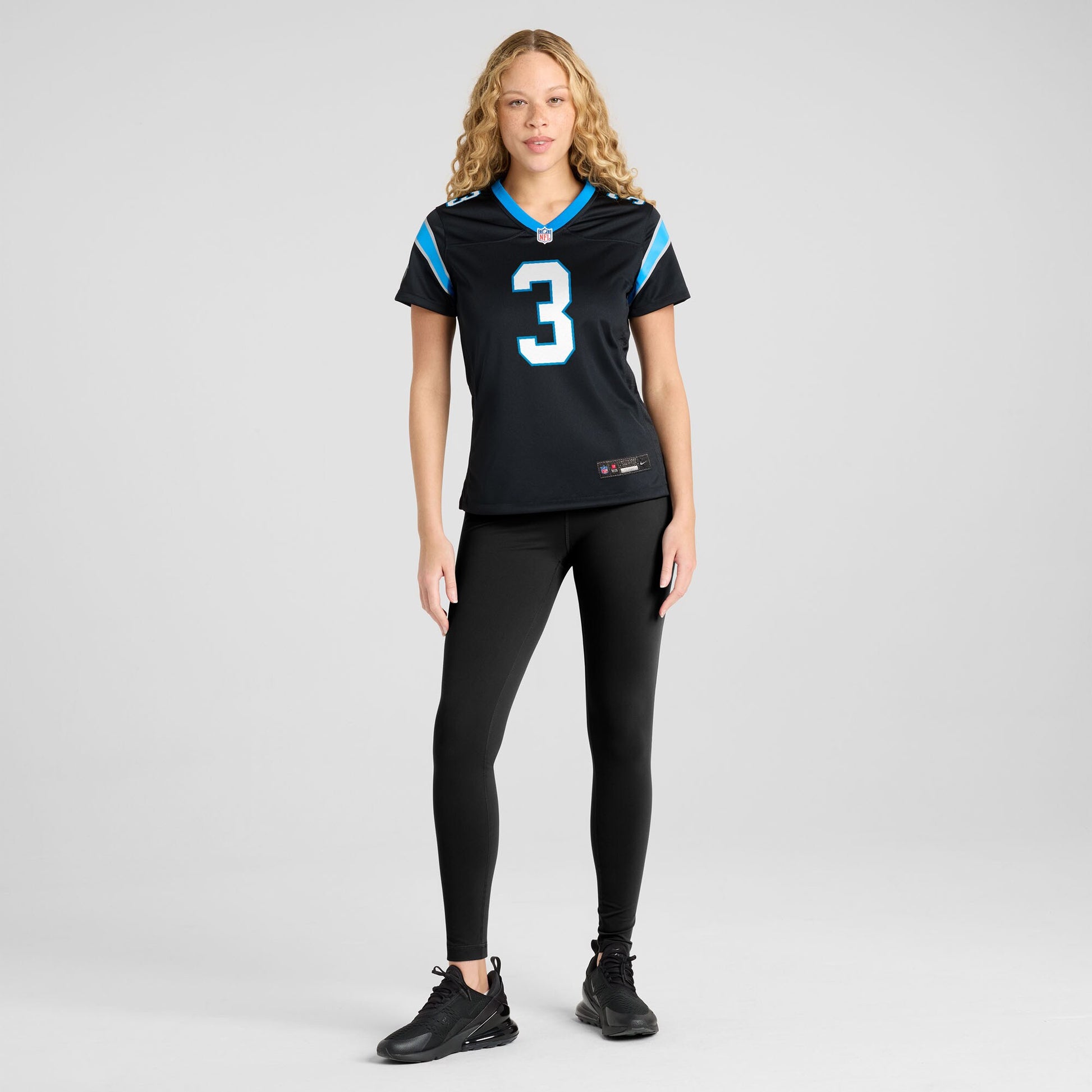 Princely Umanmielen Carolina Panthers Nike Women's Team Game Jersey -  Black