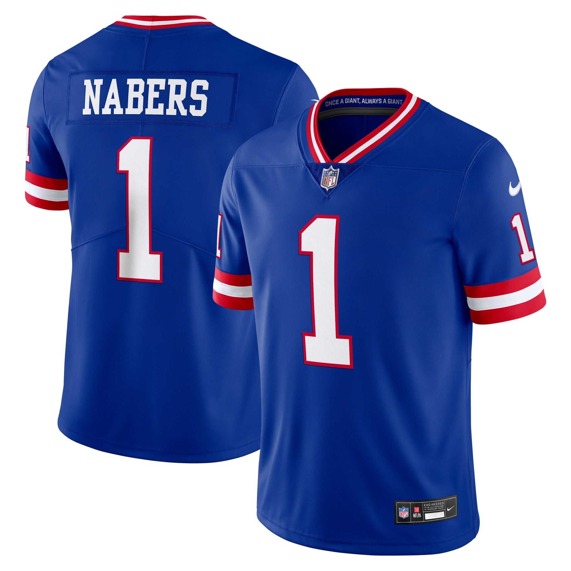 Malik Nabers New York Giants Nike Alternate 2 Legacy Vapor Untouchable Limited Jersey - Royal