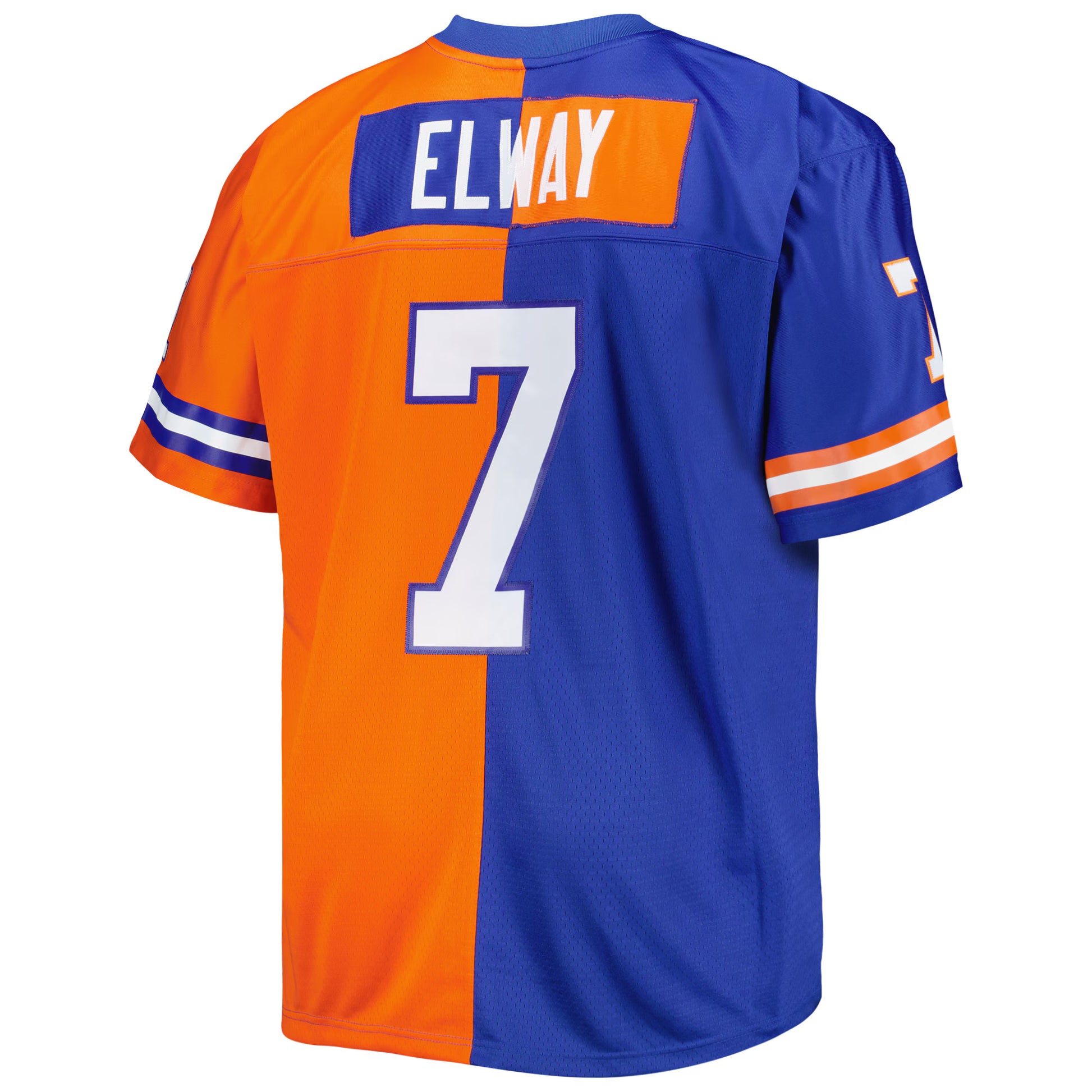 John Elway Denver Broncos Mitchell &amp; Ness Big &amp; Tall Split Legacy Retired Player Replica Jersey - Royal/Orange