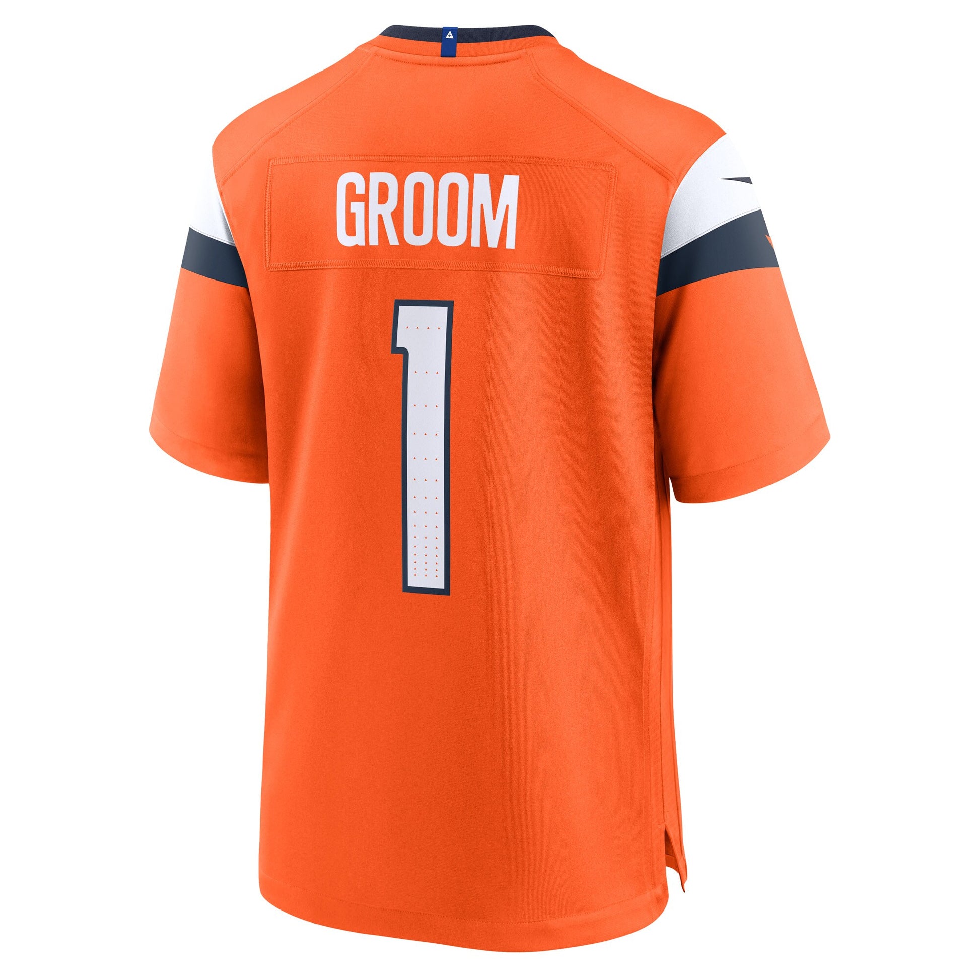 Number 1 Groom Denver Broncos Nike Game Jersey - Orange