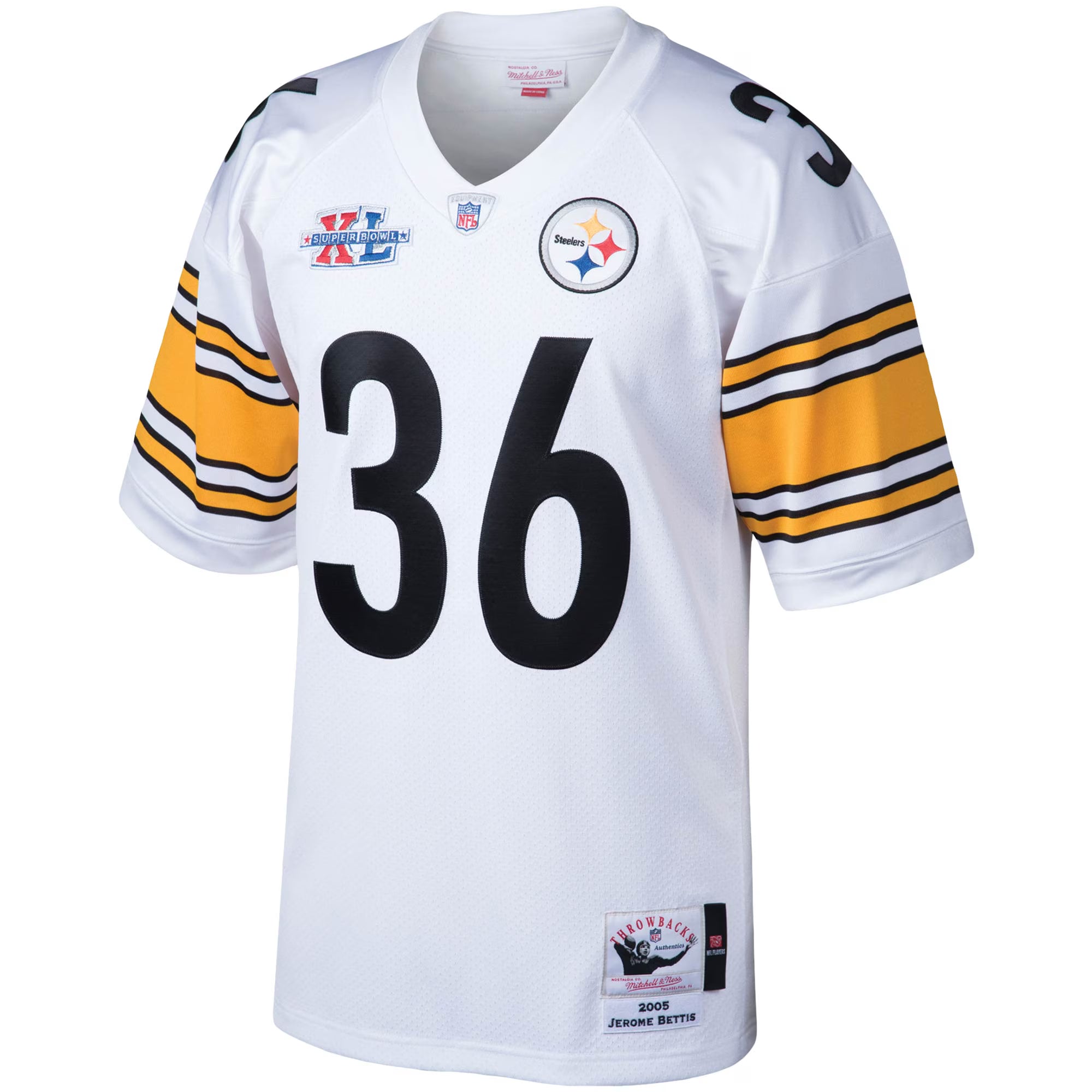 Jerome Bettis Pittsburgh Steelers 2005 Mitchell &amp; Ness Authentic Throwback Retired Player Jersey - White