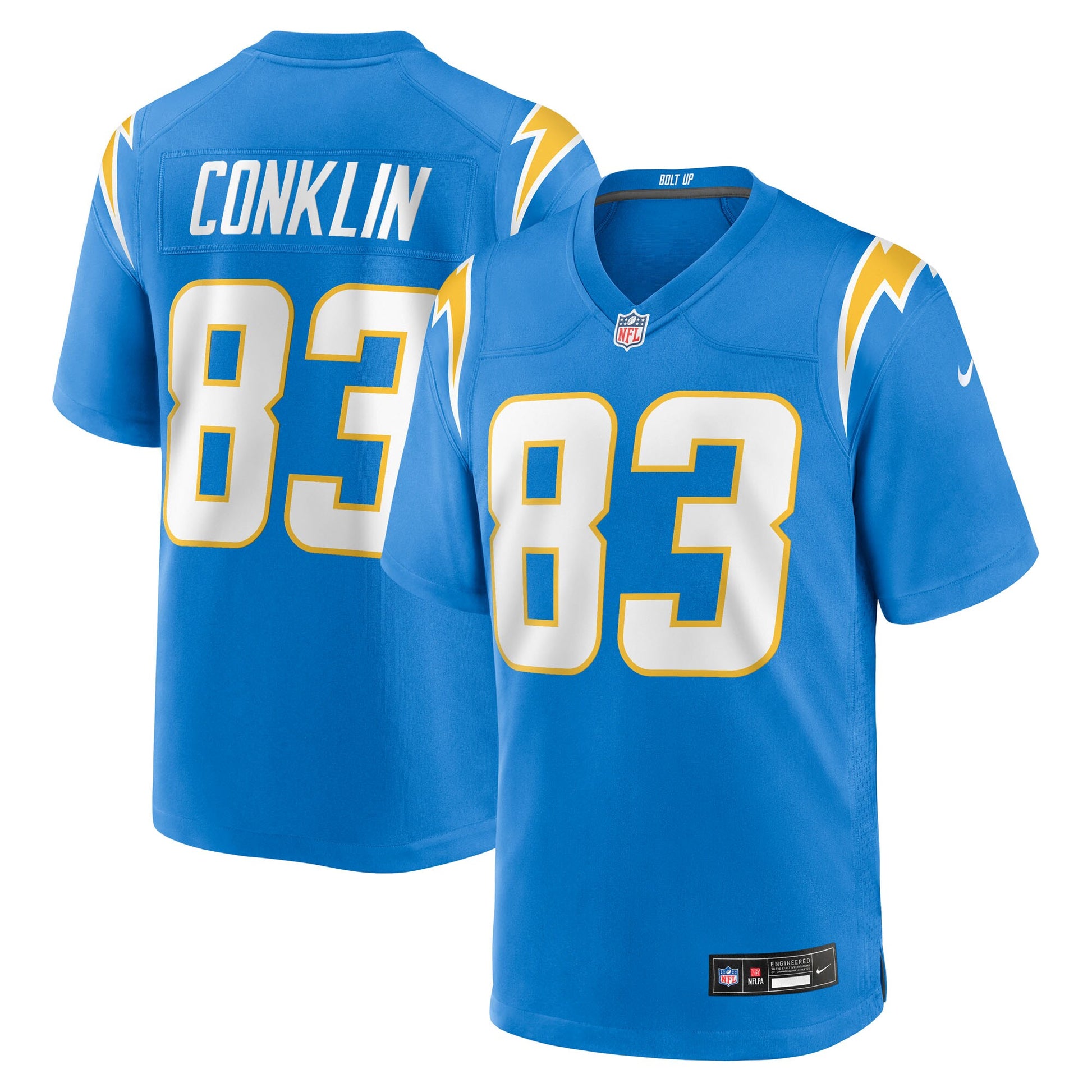 Tyler Conklin Los Angeles Chargers Nike Team Game Jersey -  Powder Blue