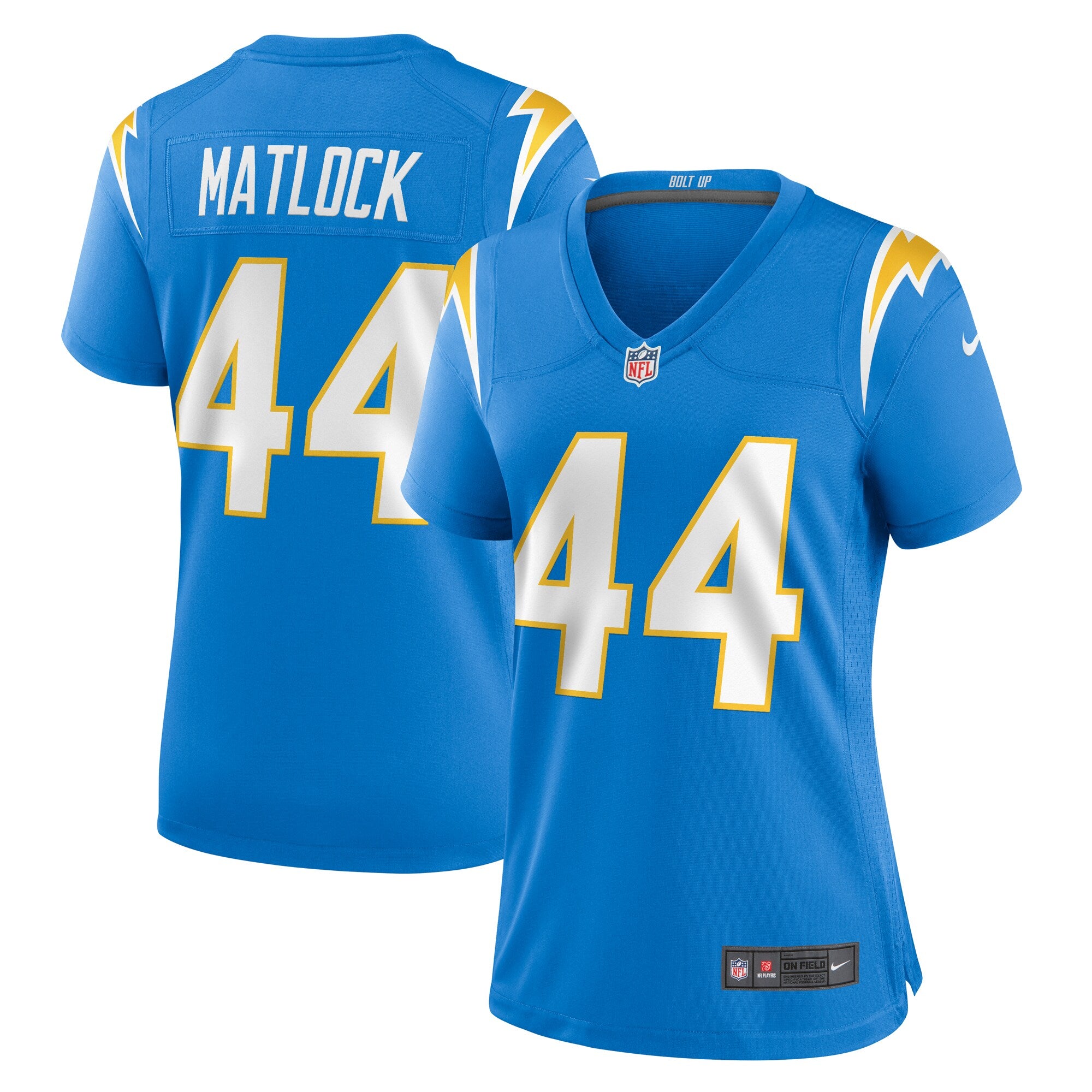 Scott Matlock Los Angeles Chargers Nike Women's  Game Jersey -  Powder Blue