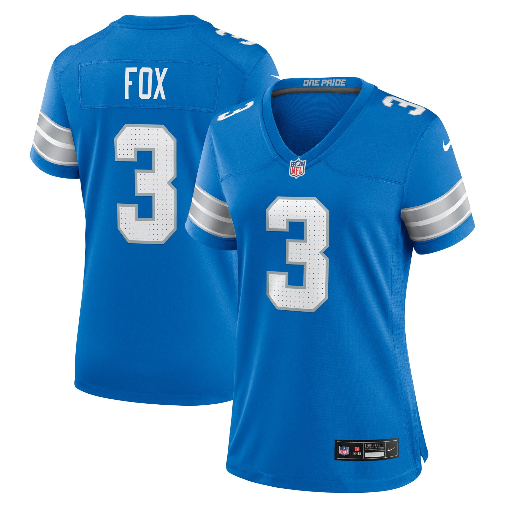 Jack Fox Detroit Lions Nike Women's Team Game Jersey -  Blue