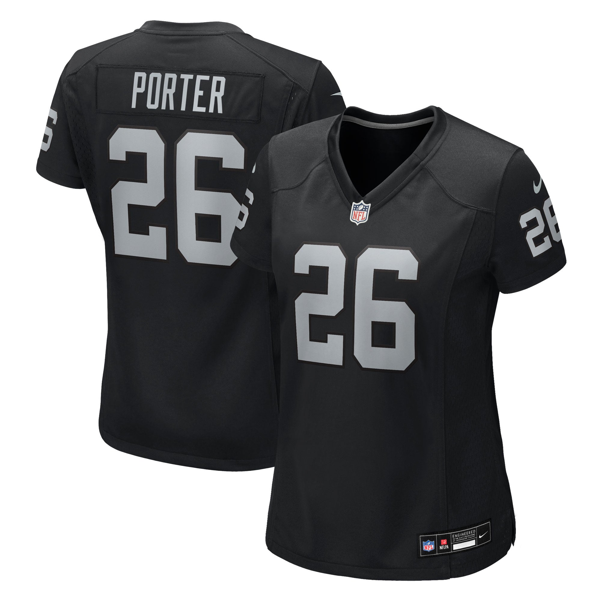 Darien Porter Las Vegas Raiders Nike Women's Team Game Jersey -  Black