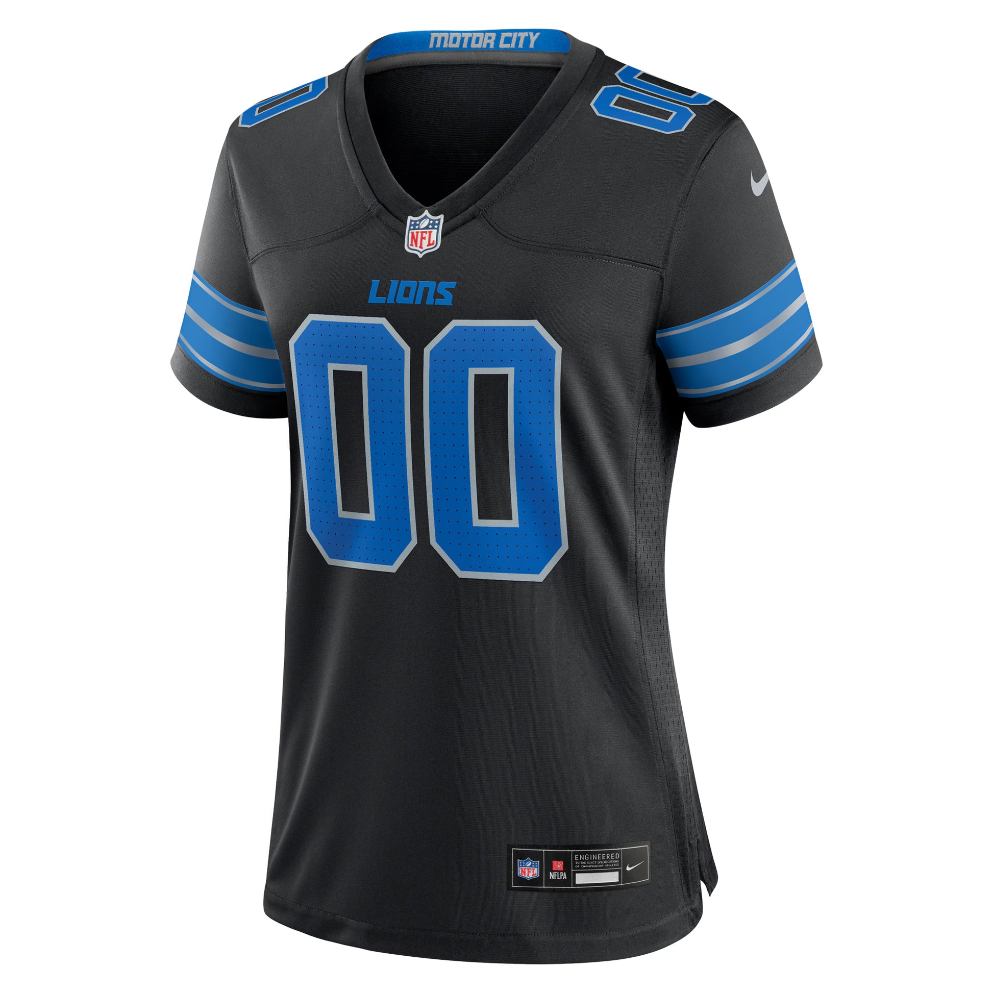 Detroit Lions Nike Women's Alternate Custom Game Jersey - Black