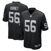 Amari Burney Las Vegas Raiders Nike Team Game Jersey -  Black