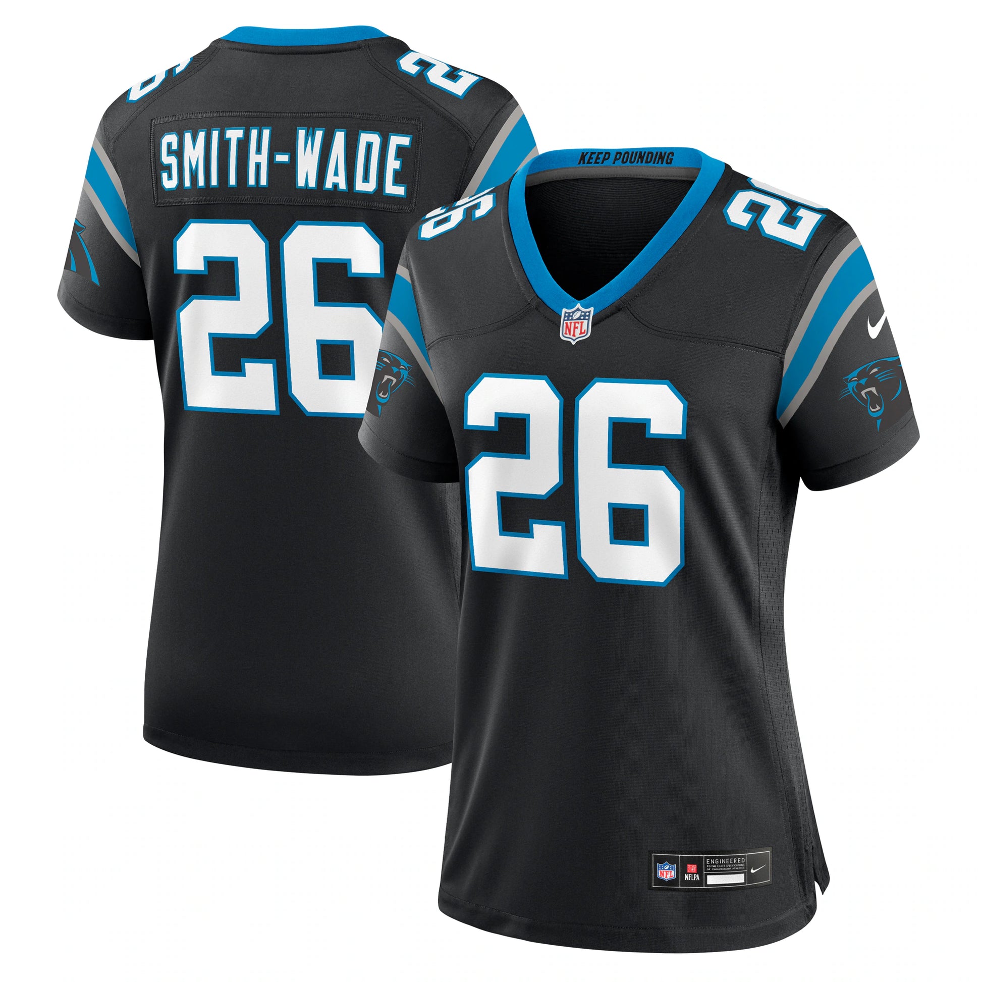 Chau Smith-Wade Carolina Panthers Nike Women's  Game Jersey -  Black