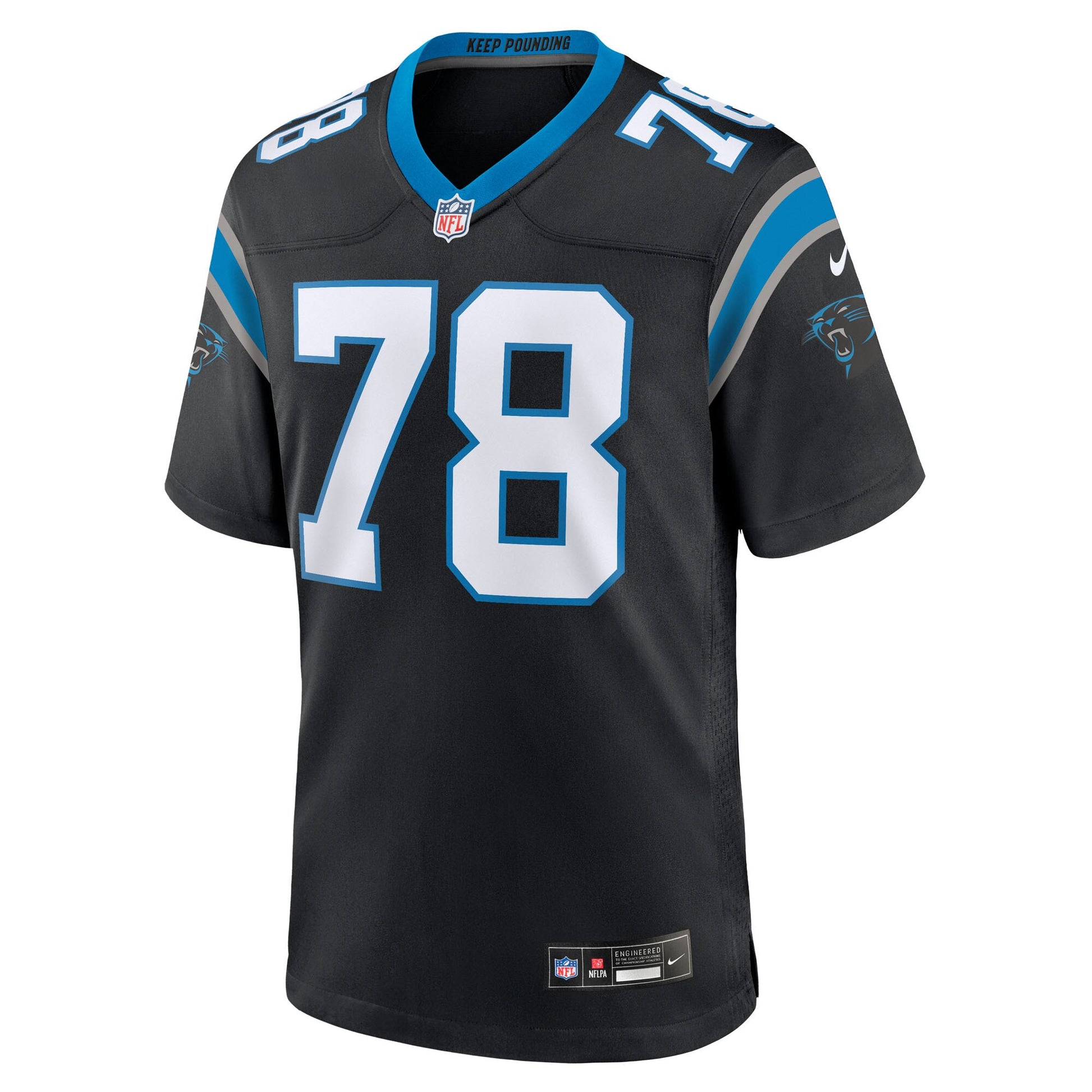 Popo Aumavae Carolina Panthers Nike Team Game Jersey -  Black