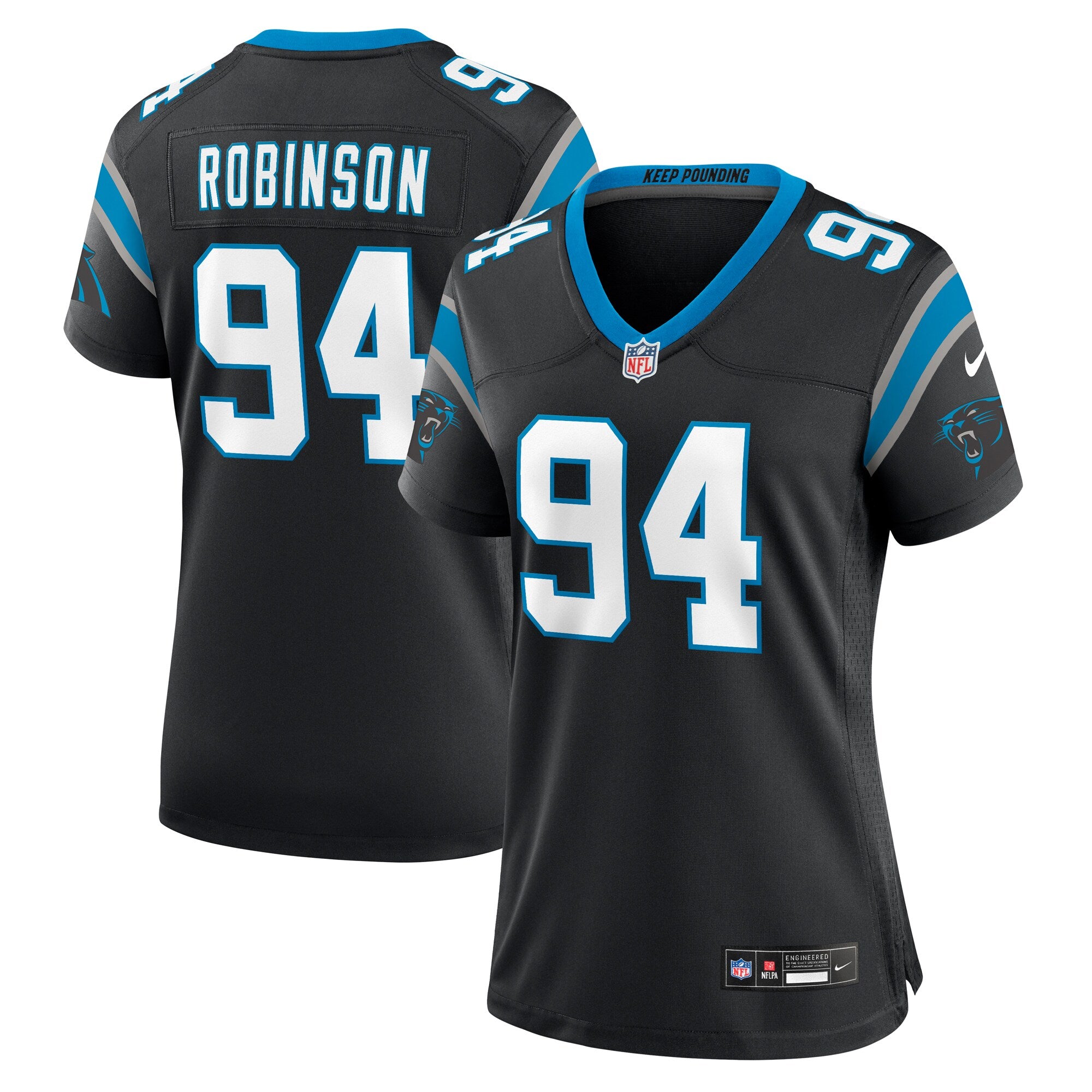 A'Shawn Robinson Carolina Panthers Nike Women's  Game Jersey -  Black