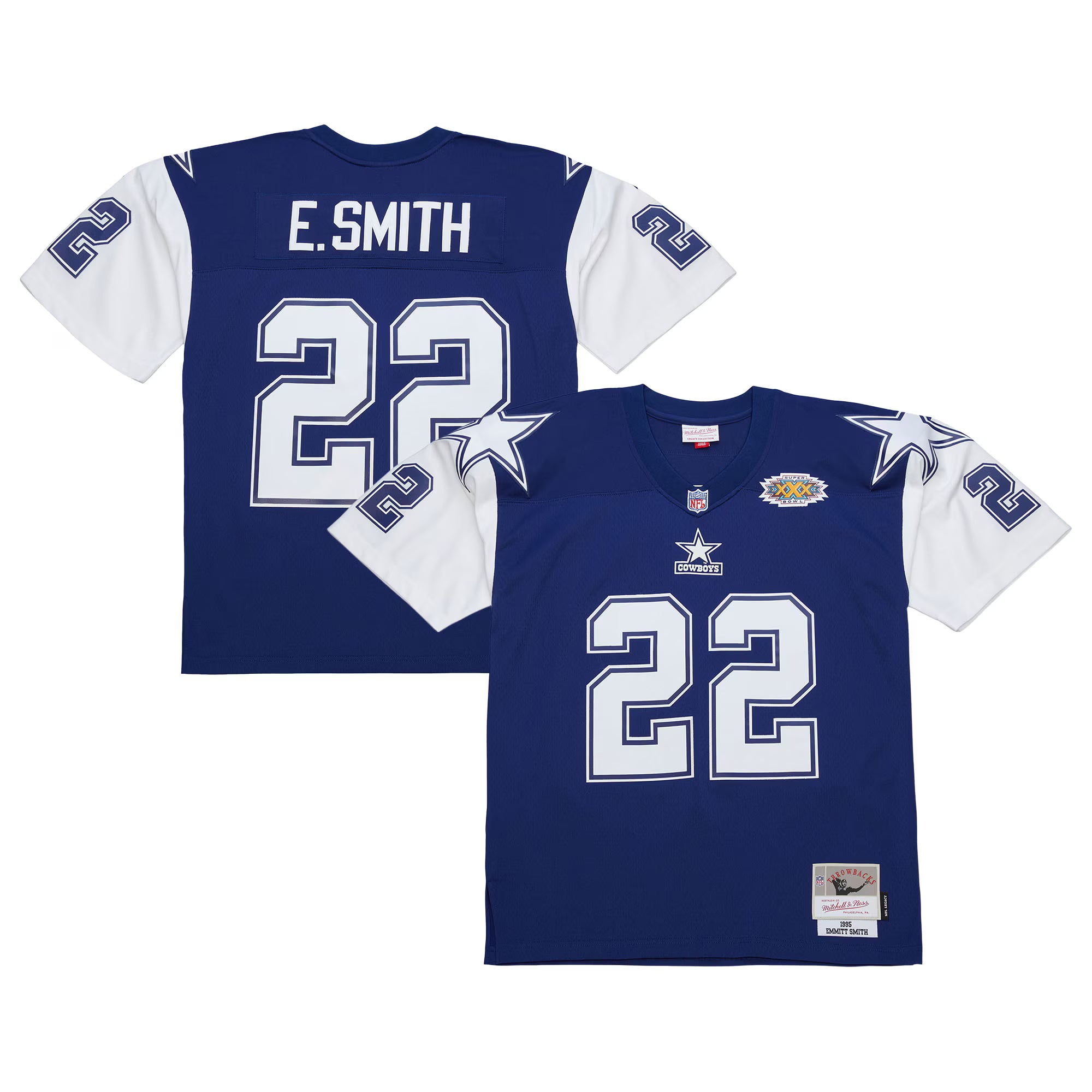 Emmitt Smith Dallas Cowboys Mitchell &amp; Ness 1995 Legacy Replica Jersey - Navy