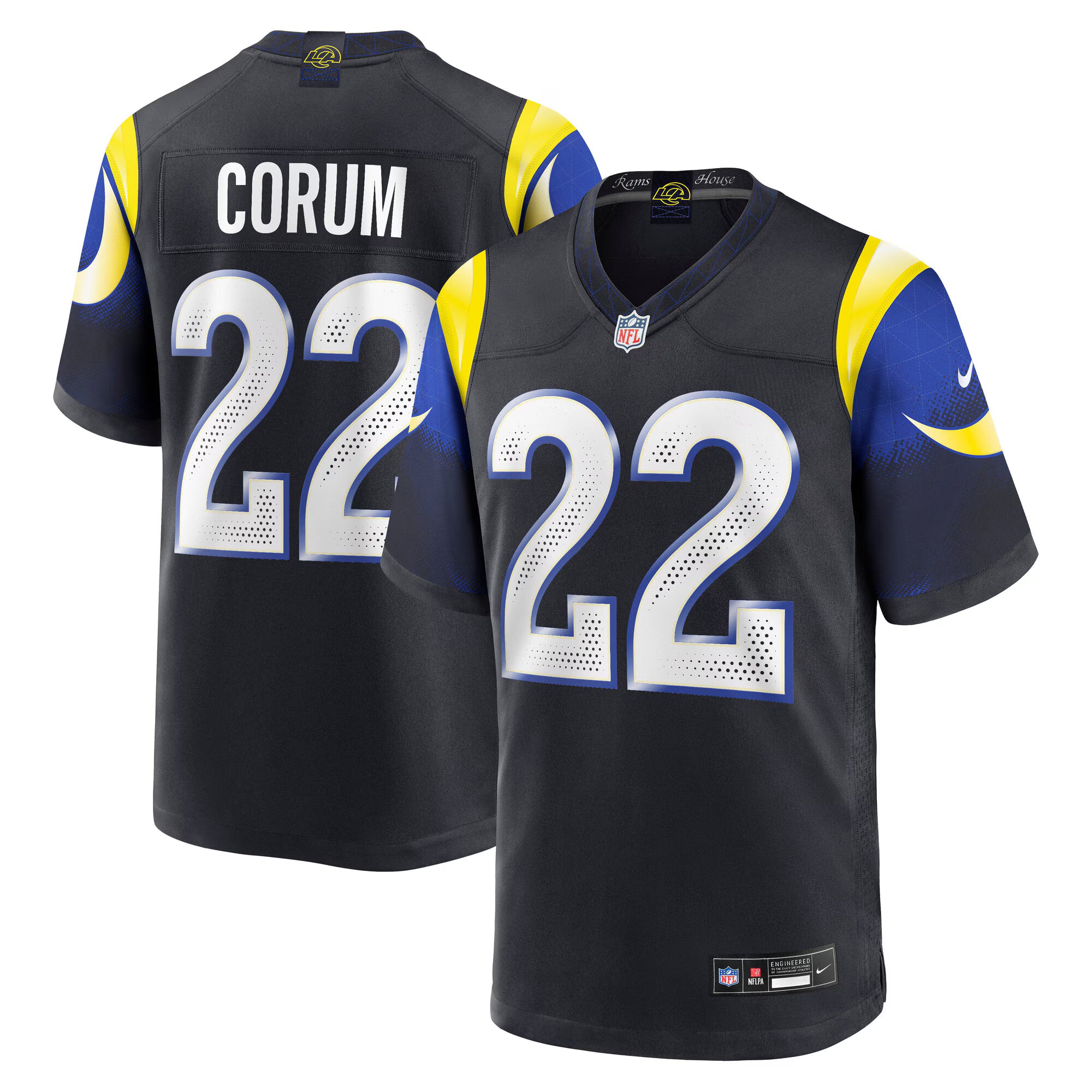 Blake Corum Los Angeles Rams Nike 2025 Rivalries Collection Game Jersey - Midnight Blue