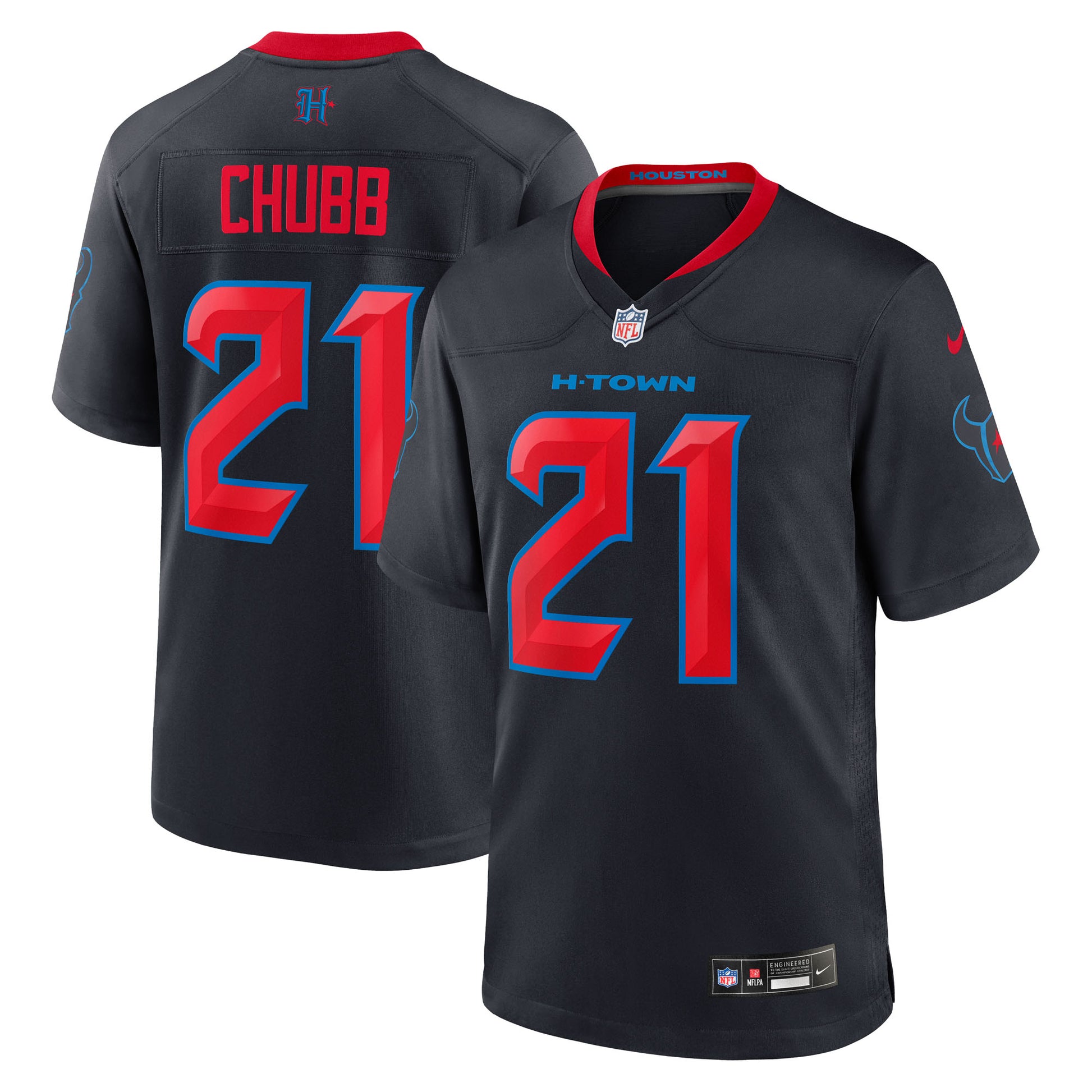 Nick Chubb Houston Texans Nike Alternate 2 Game Jersey -  Navy