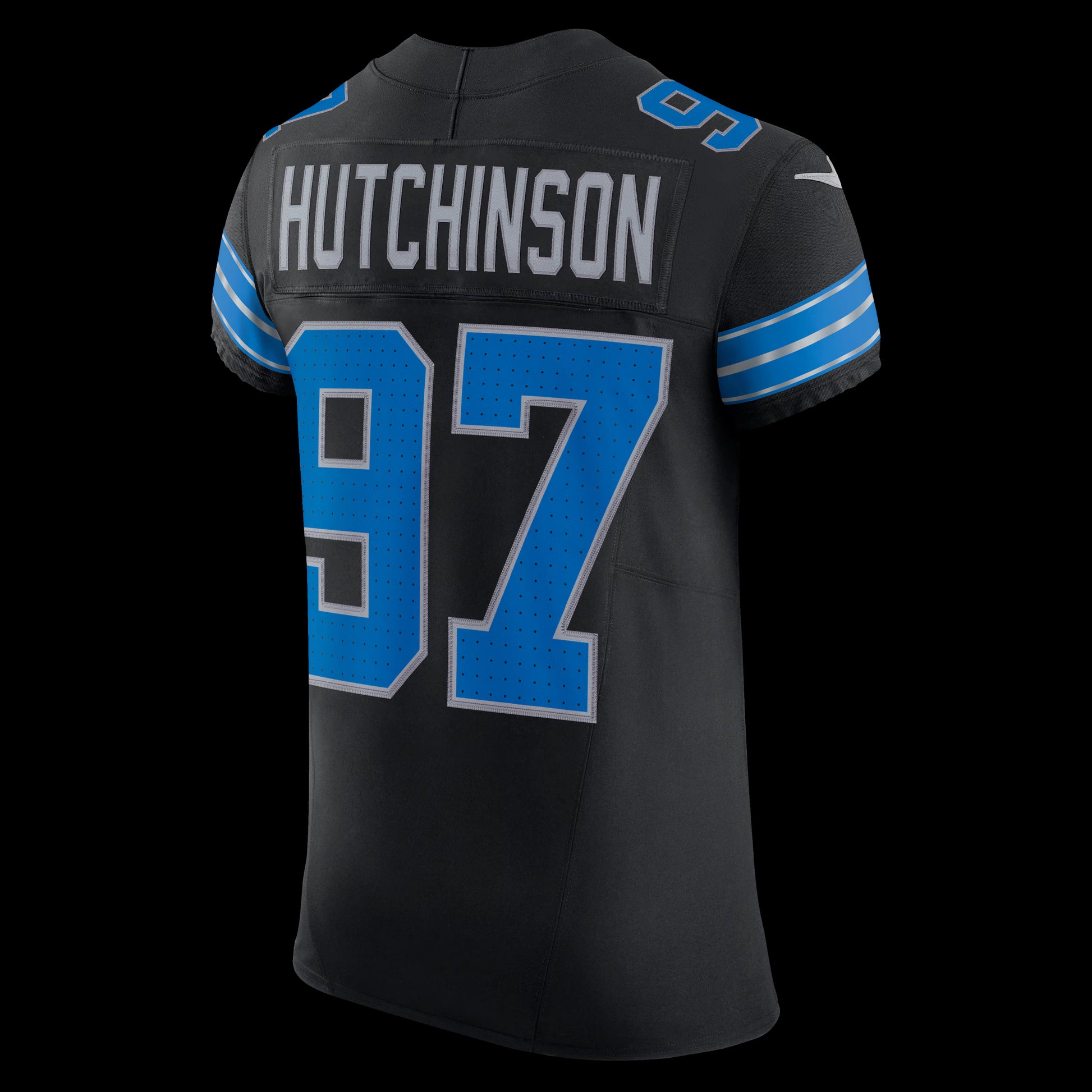 Aidan Hutchinson Detroit Lions Nike Alternate Vapor F.U.S.E. Elite Jersey - Black