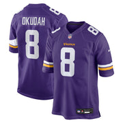 Jeff Okudah Minnesota Vikings Nike Team Game Jersey -  Purple