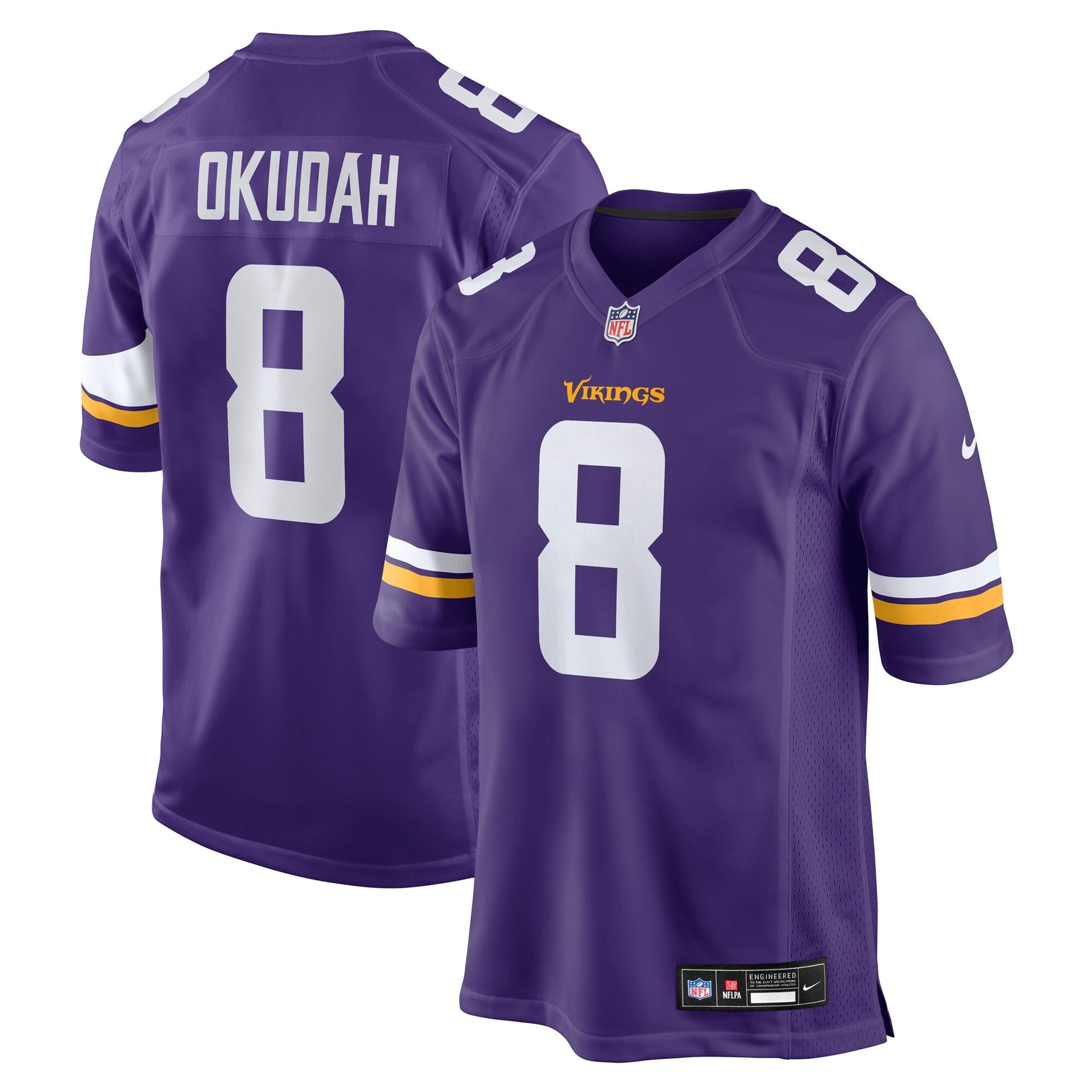 Jeff Okudah Minnesota Vikings Nike Team Game Jersey -  Purple
