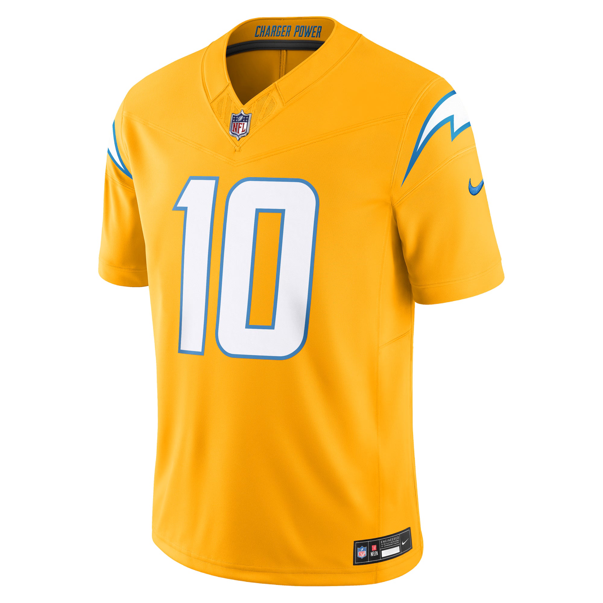 Justin Herbert Los Angeles Chargers Nike Alternate Charger Power Vapor F.U.S.E. Limited Jersey - Gold