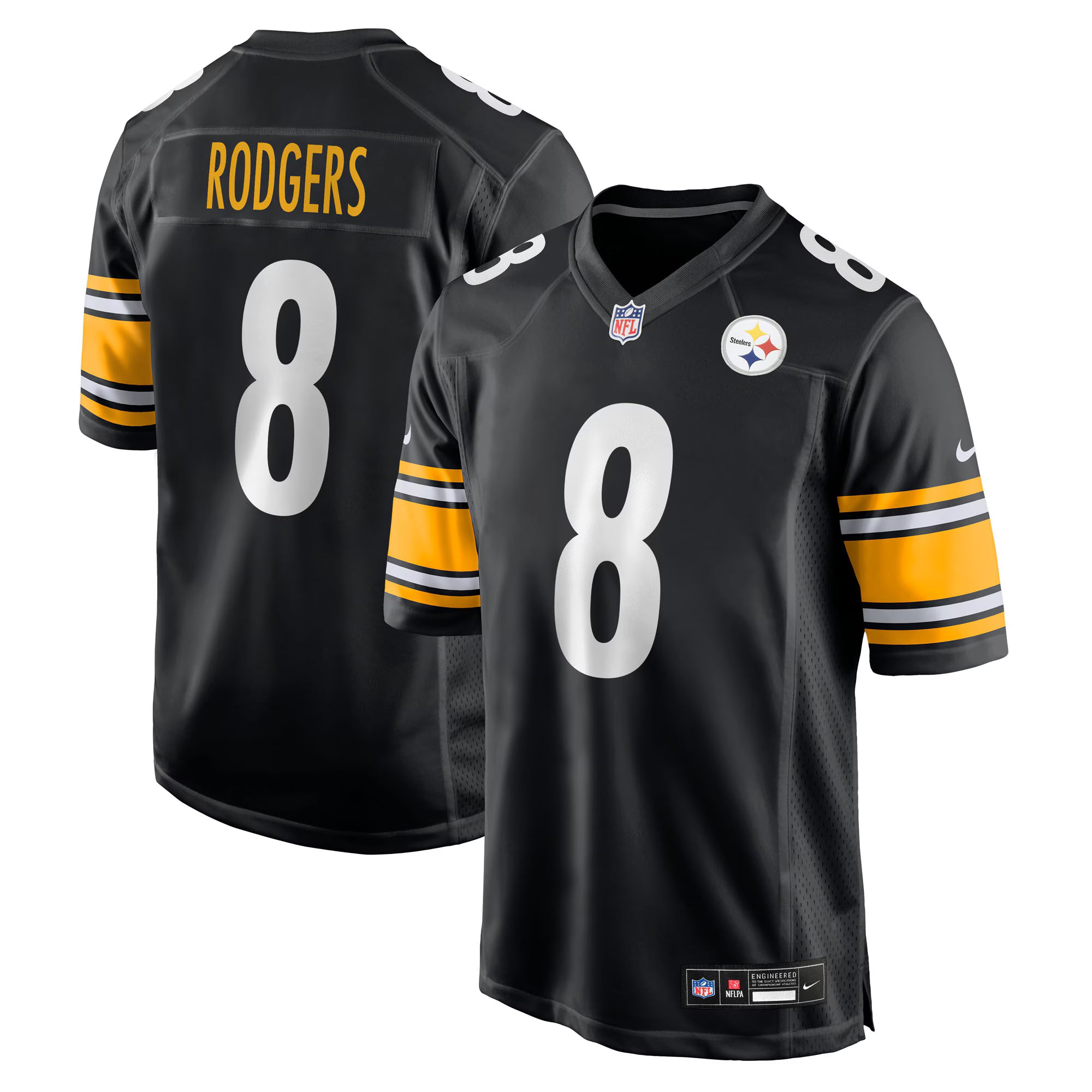Aaron Rodgers Pittsburgh Steelers Nike Game Jersey - Black
