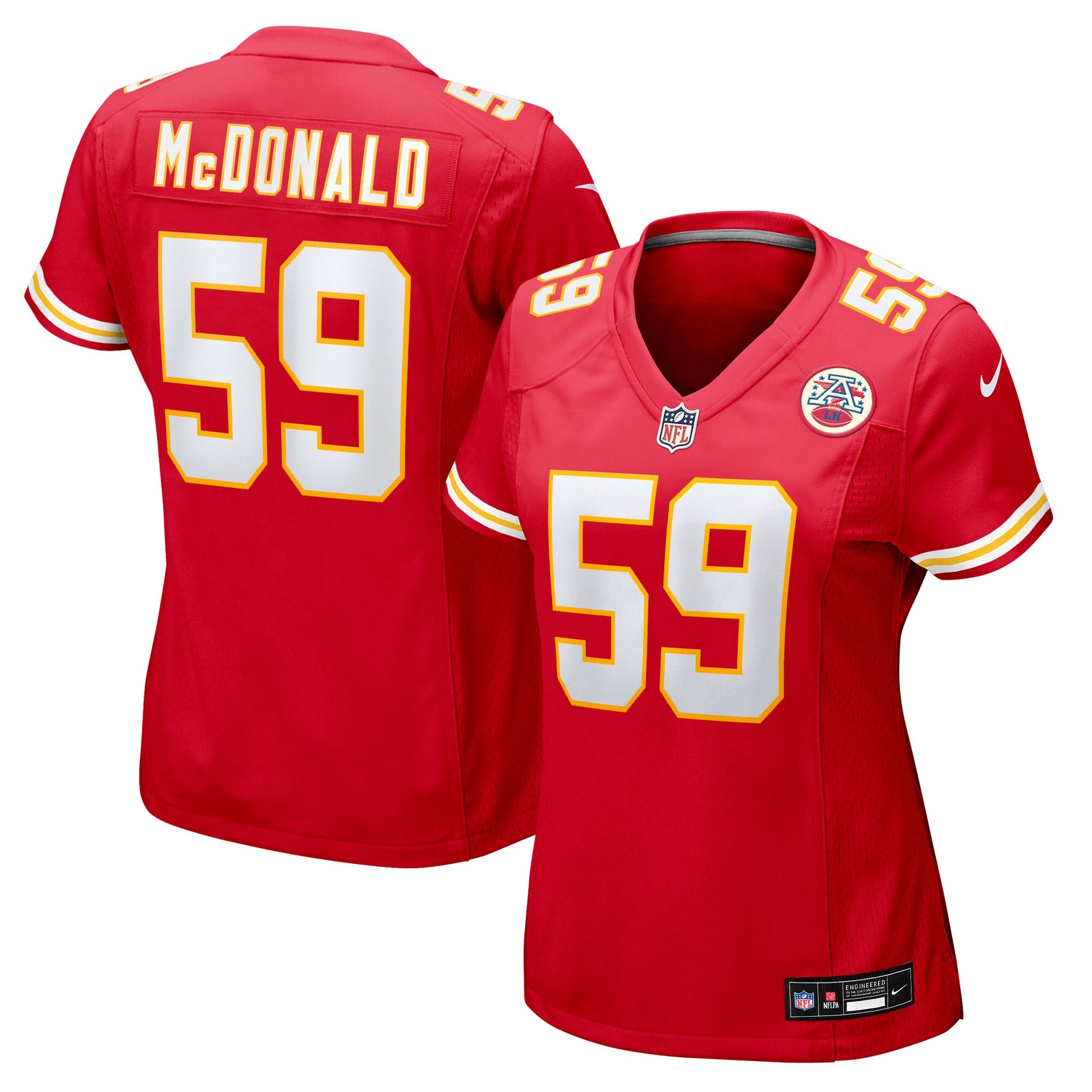 Cooper McDonald Kansas City Chiefs Nike Women's Team Game Jersey -  Red
