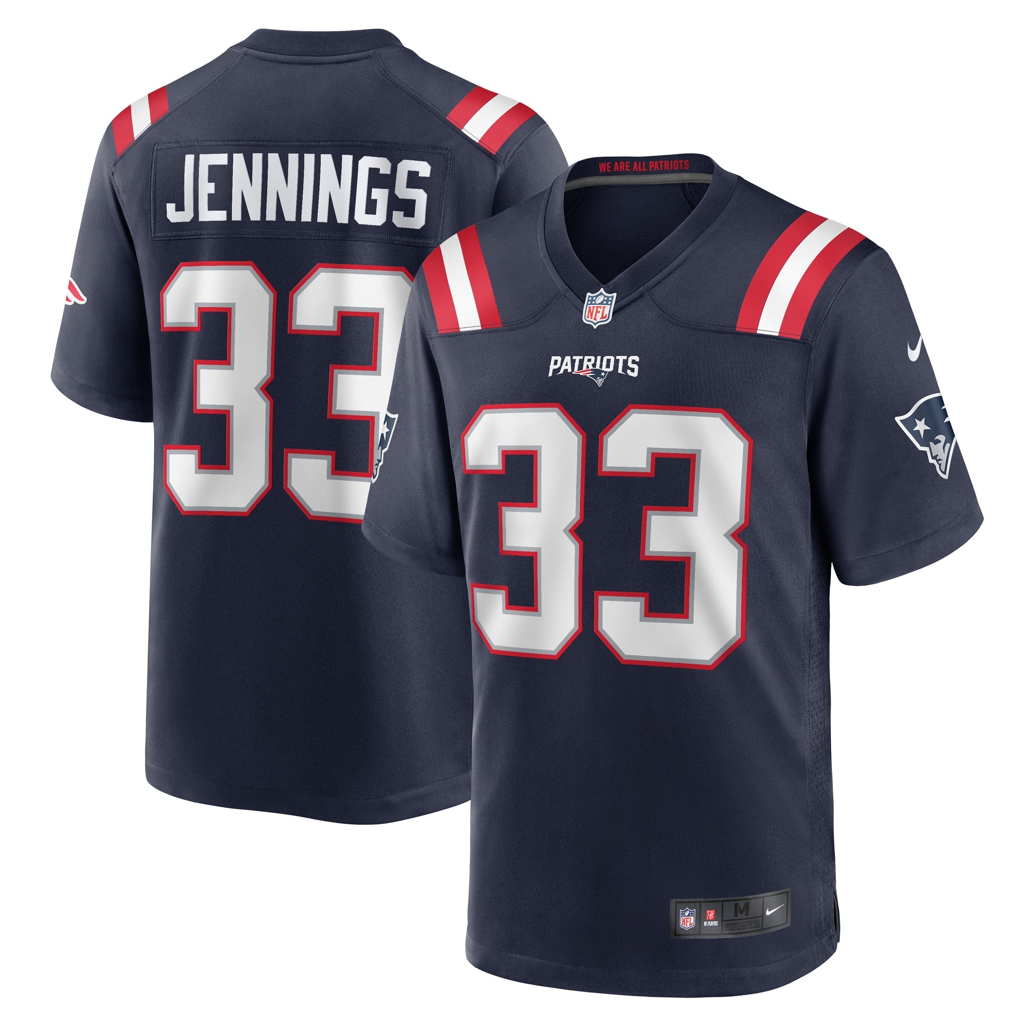 Anfernee Jennings New England Patriots Nike Team Game Jersey -  Navy