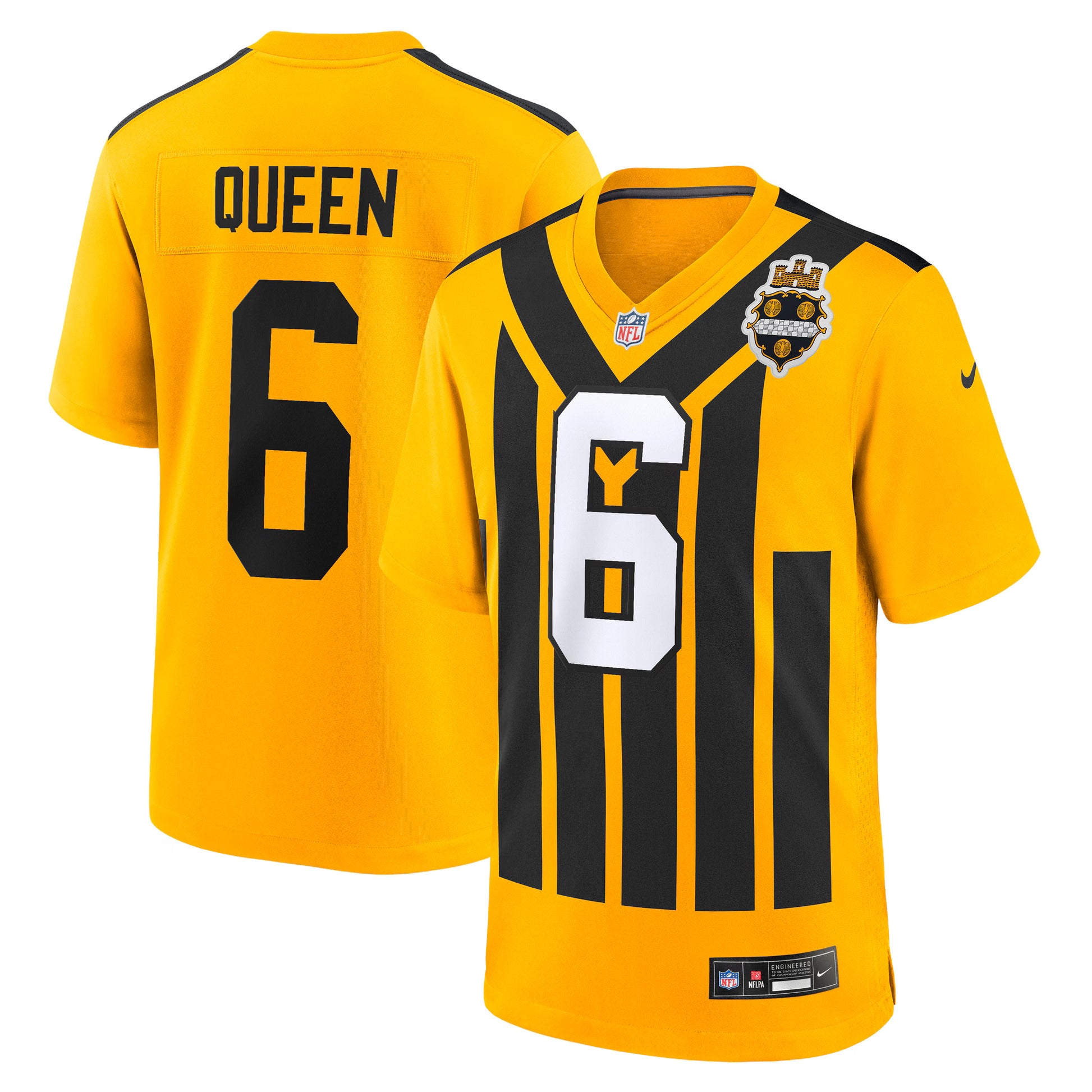 Patrick Queen Pittsburgh Steelers Nike Alternate 1933 Throwback Game Jersey - Gold