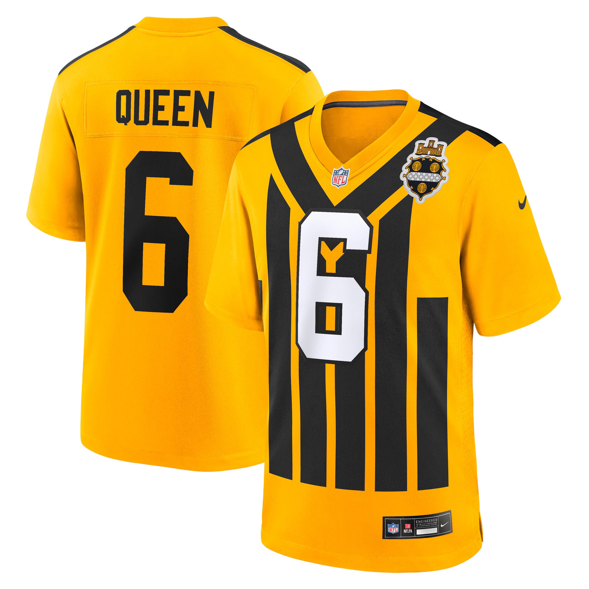 Patrick Queen Pittsburgh Steelers Nike Alternate 1933 Throwback Game Jersey - Gold