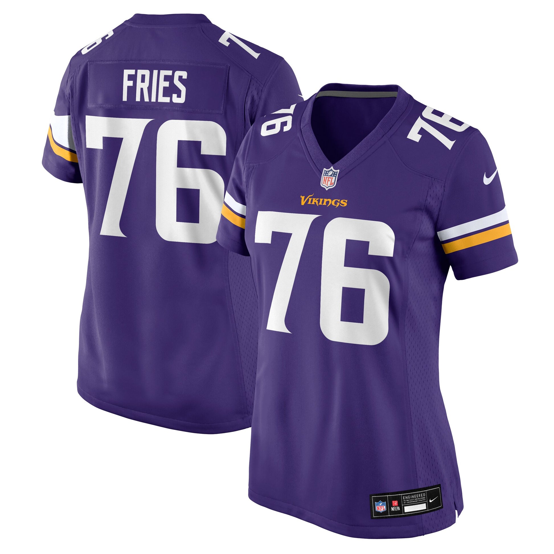 Will Fries Minnesota Vikings Nike Women's Team Game Jersey -  Purple