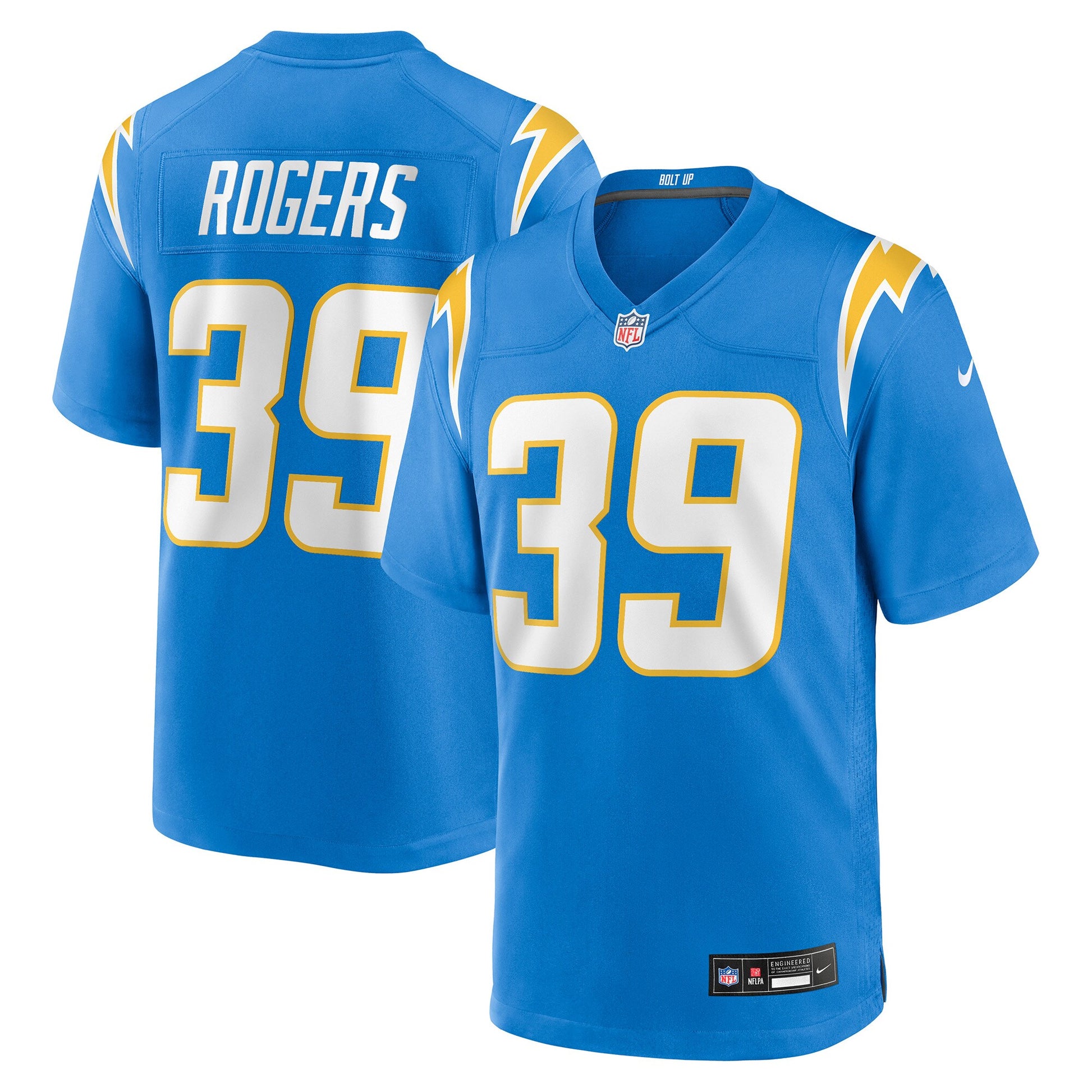 Eric Rogers Los Angeles Chargers Nike Team Game Jersey -  Powder Blue
