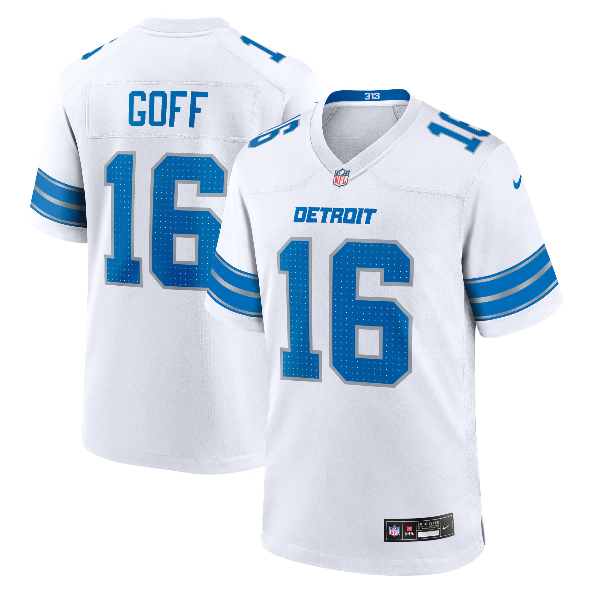 Jared Goff Detroit Lions Nike Game Jersey - White