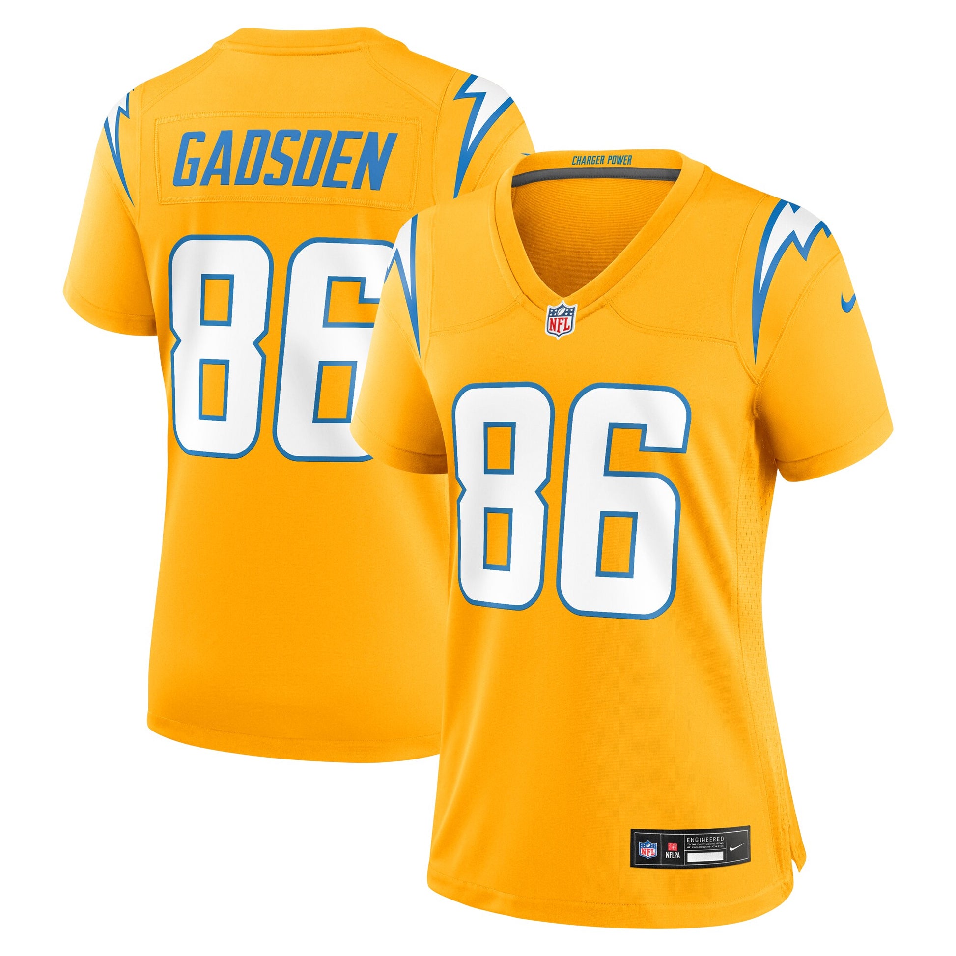 Oronde Gadsden Los Angeles Chargers Nike Women's Alternate Charger Power Game Jersey -  Gold