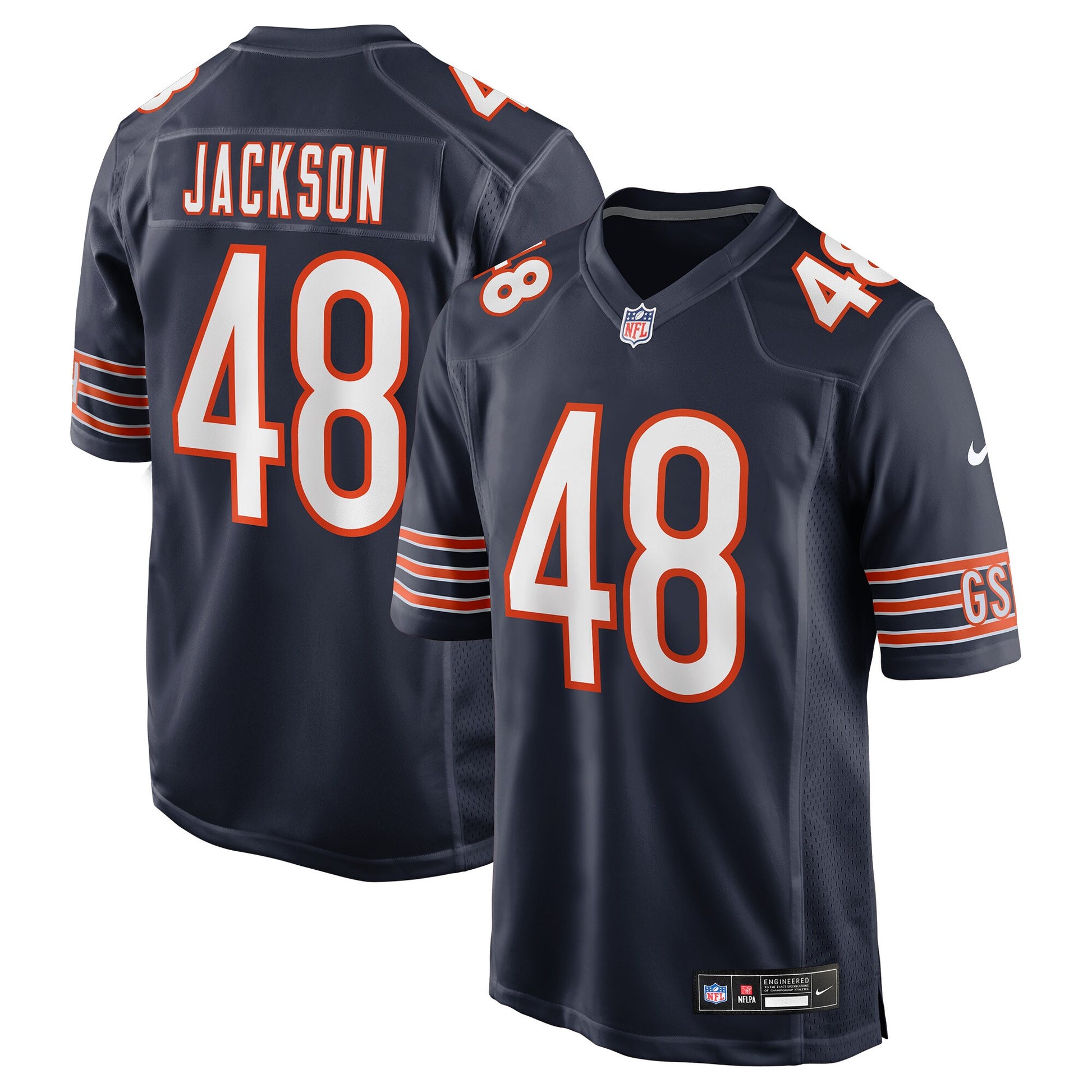 D'Marco Jackson Chicago Bears Nike Team Game Jersey -  Navy