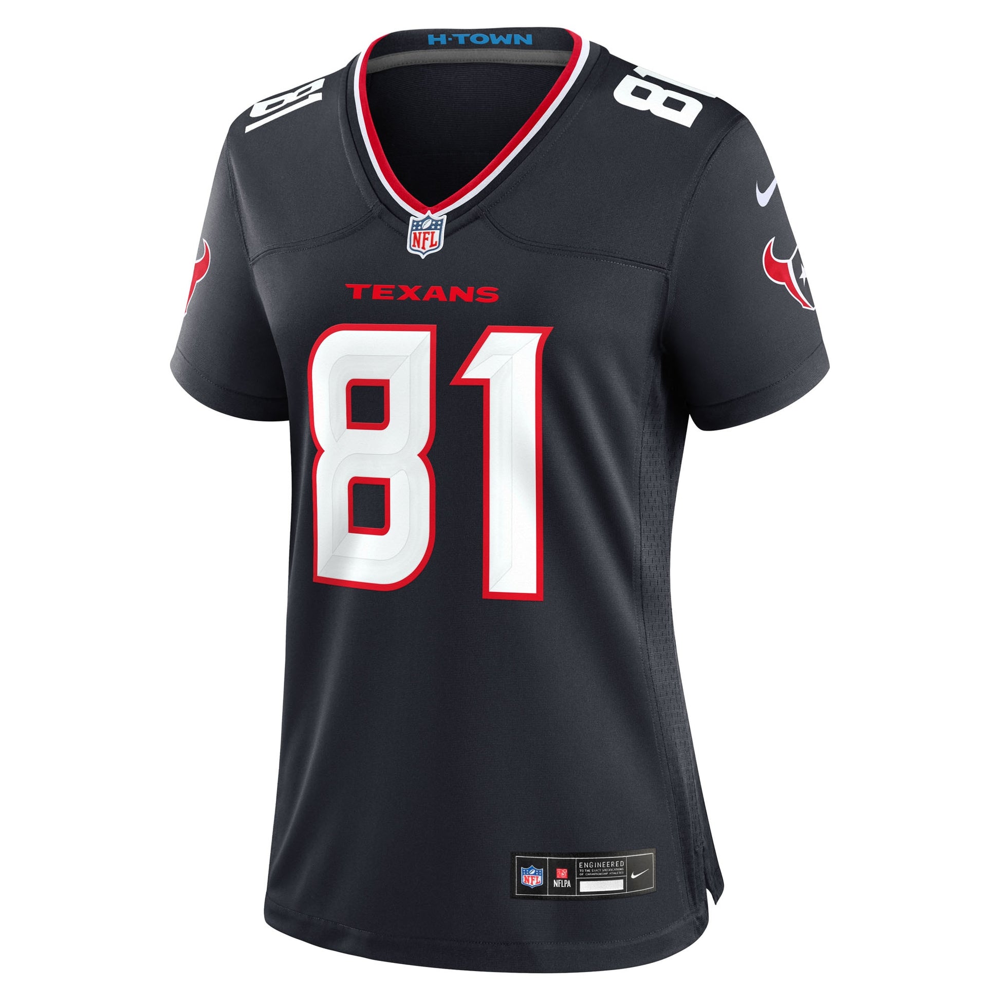 Jayden Higgins Houston Texans Nike Women's Game Jersey - Navy