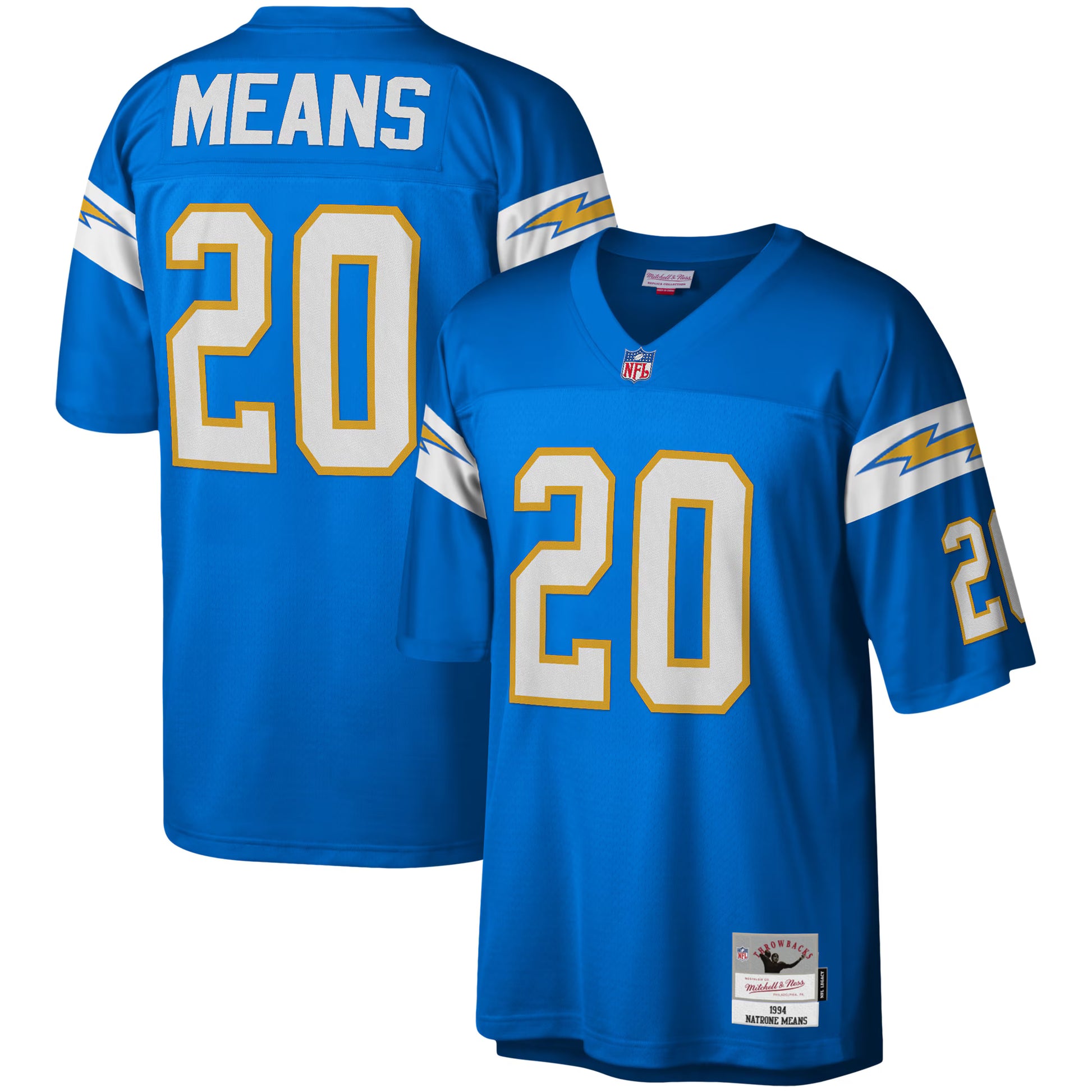 Natrone Means Los Angeles Chargers Mitchell &amp; Ness Legacy Replica Jersey - Powder Blue