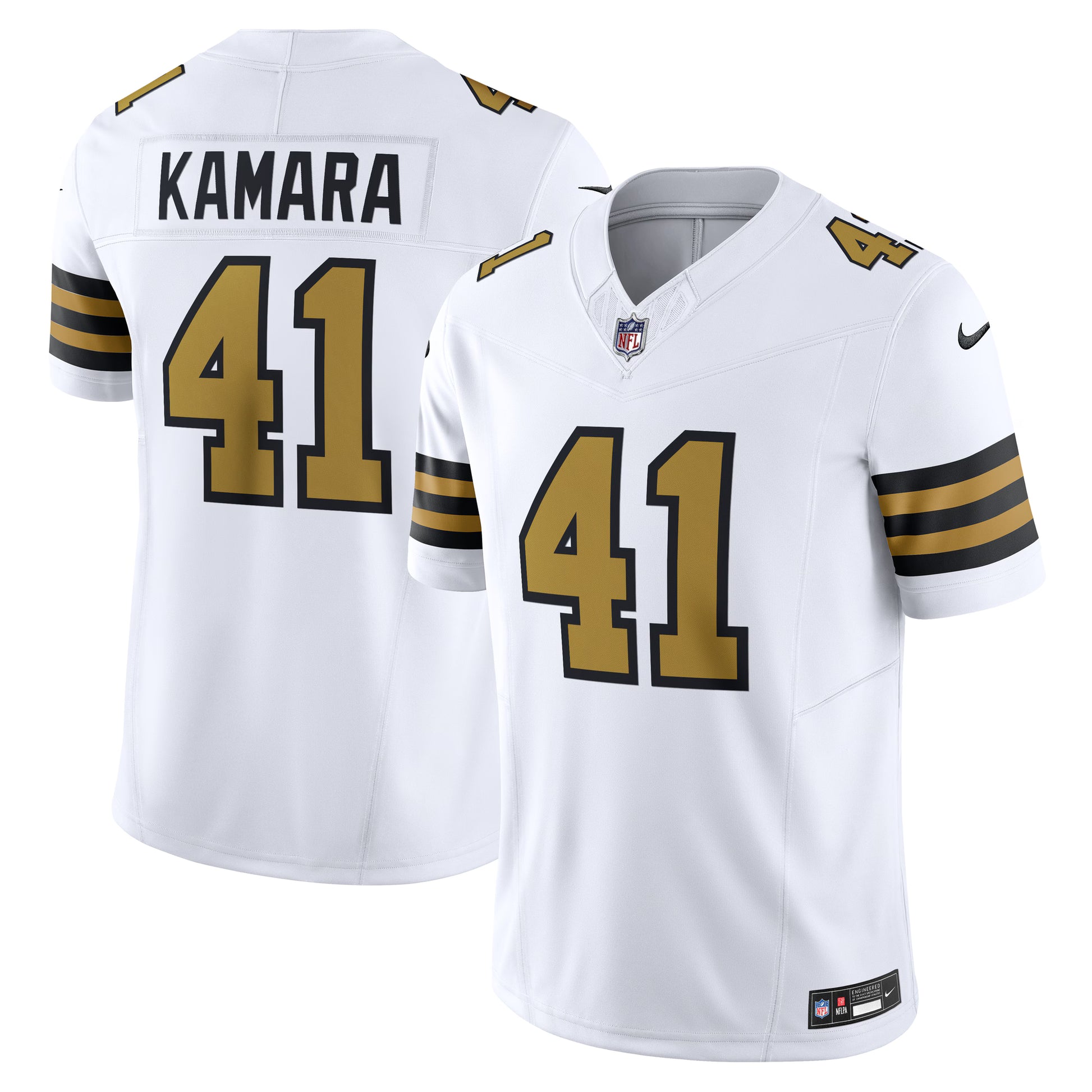Alvin Kamara New Orleans Saints Nike Alternate Vapor F.U.S.E. Limited Jersey - White