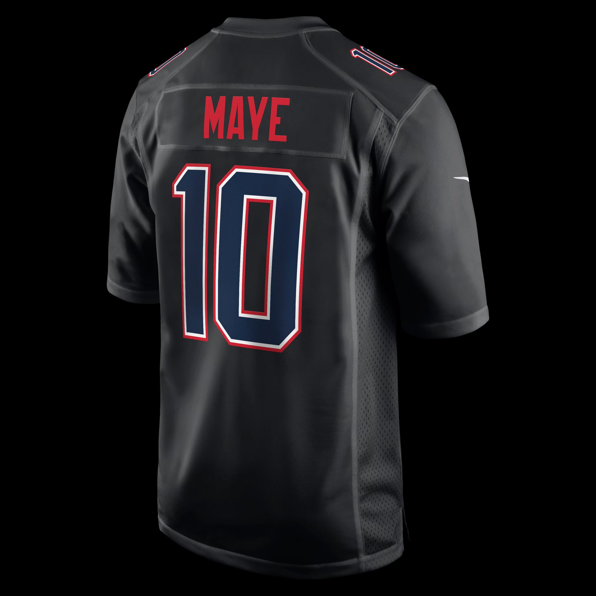 Drake Maye New England Patriots Nike Game Jersey - Carbon Black