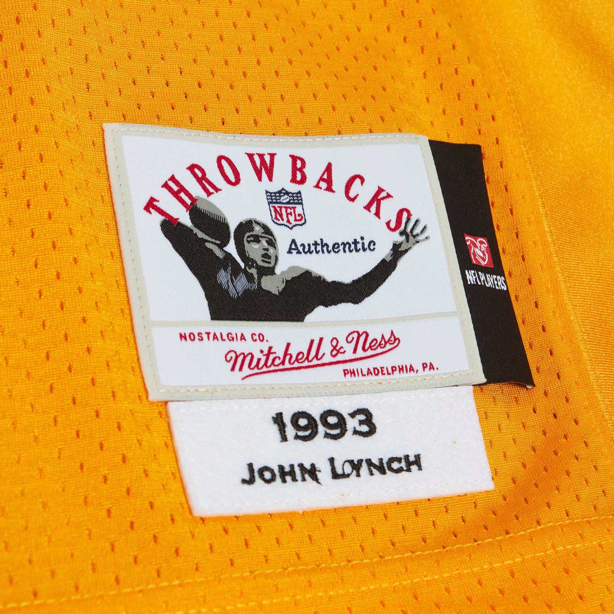 John Lynch Tampa Bay Buccaneers 1993 Mitchell &amp; Ness Authentic Throwback Retired Player Jersey - Orange