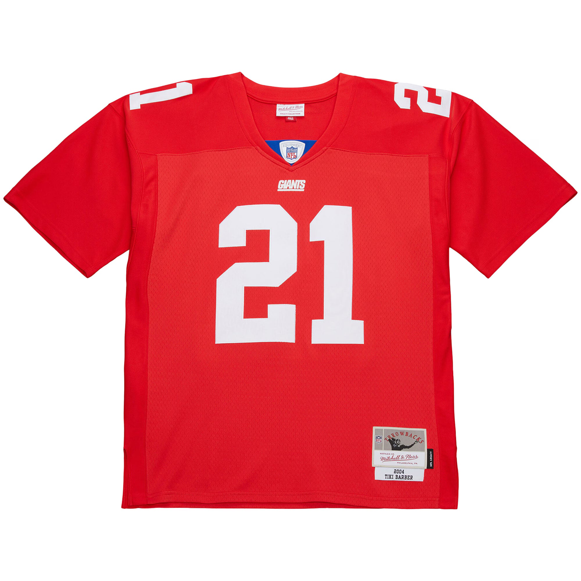 Tiki Barber New York Giants Mitchell &amp; Ness 2004 Legacy Replica Jersey - Red