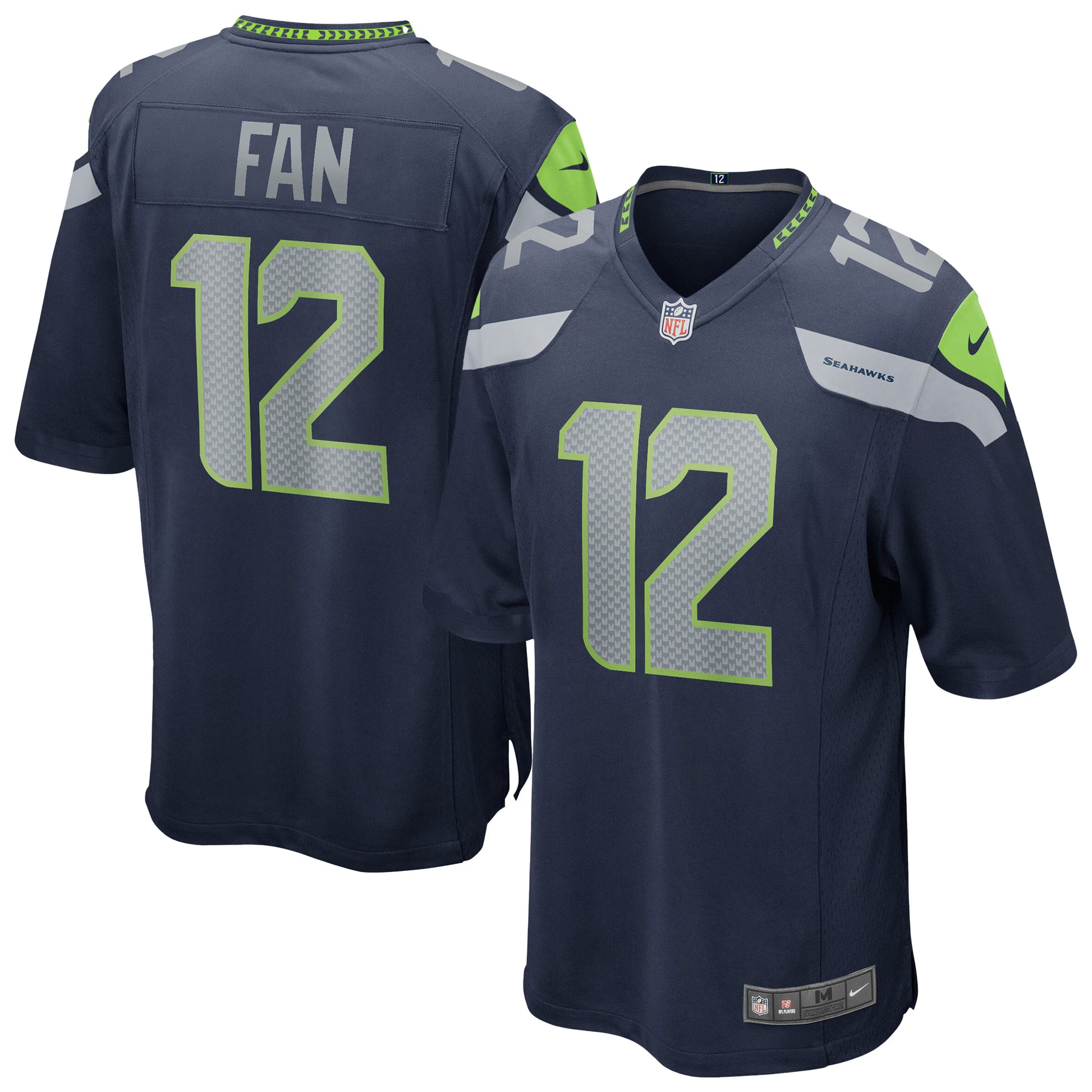 12s Seattle Seahawks Nike Team Game Jersey -  College Navy