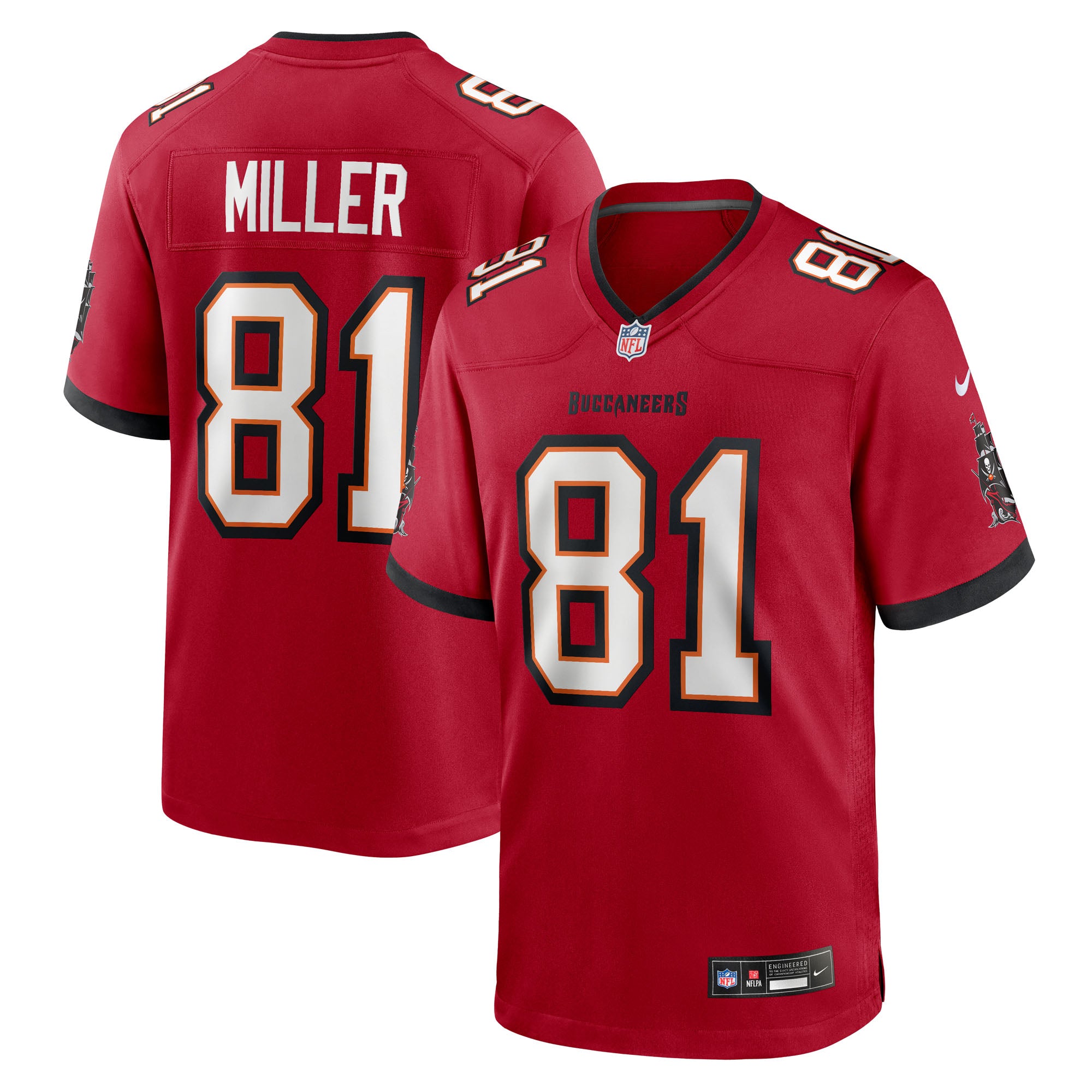 Ryan Miller Tampa Bay Buccaneers Nike Team Game Jersey -  Red