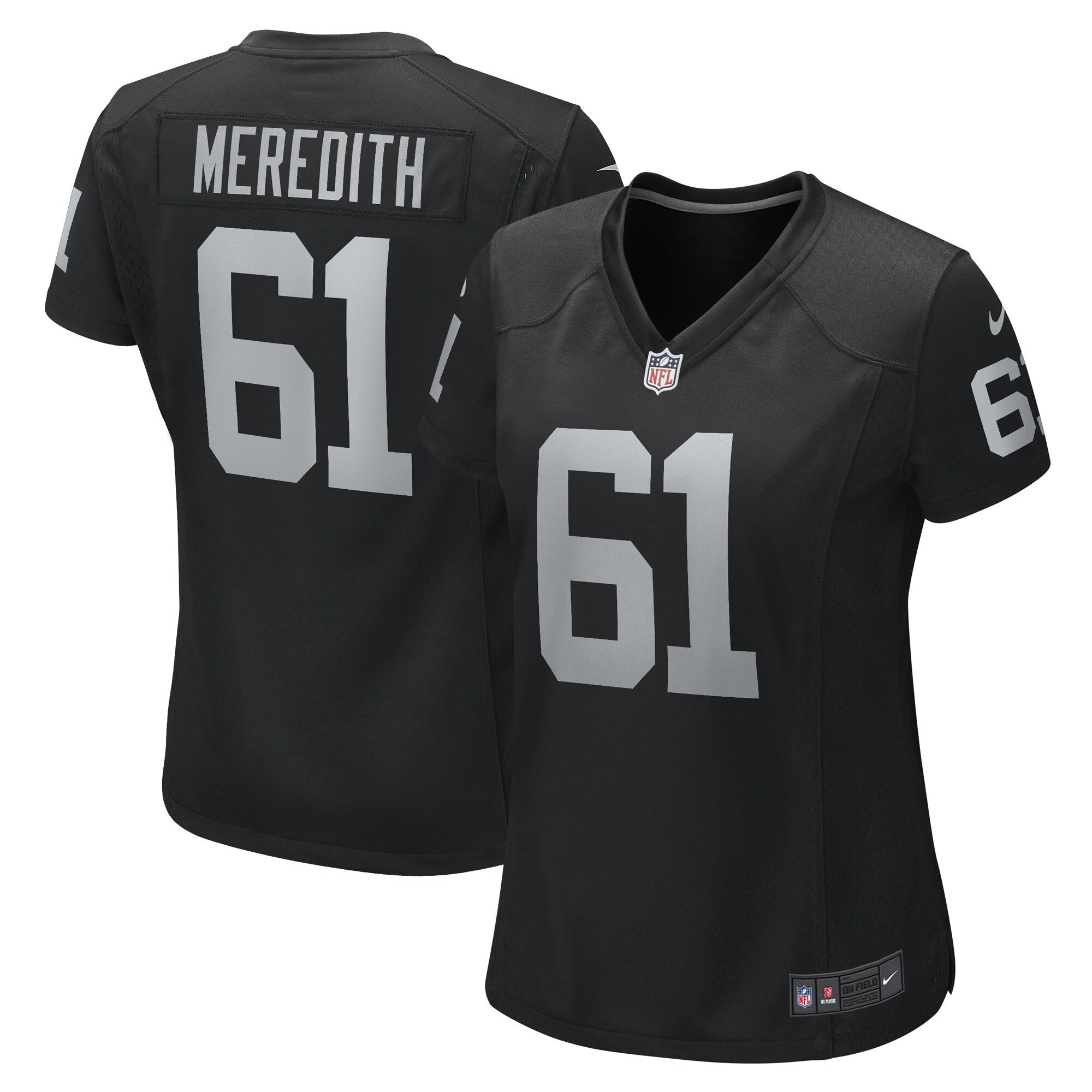 Jordan Meredith Las Vegas Raiders Nike Women's Game Player Jersey - Black