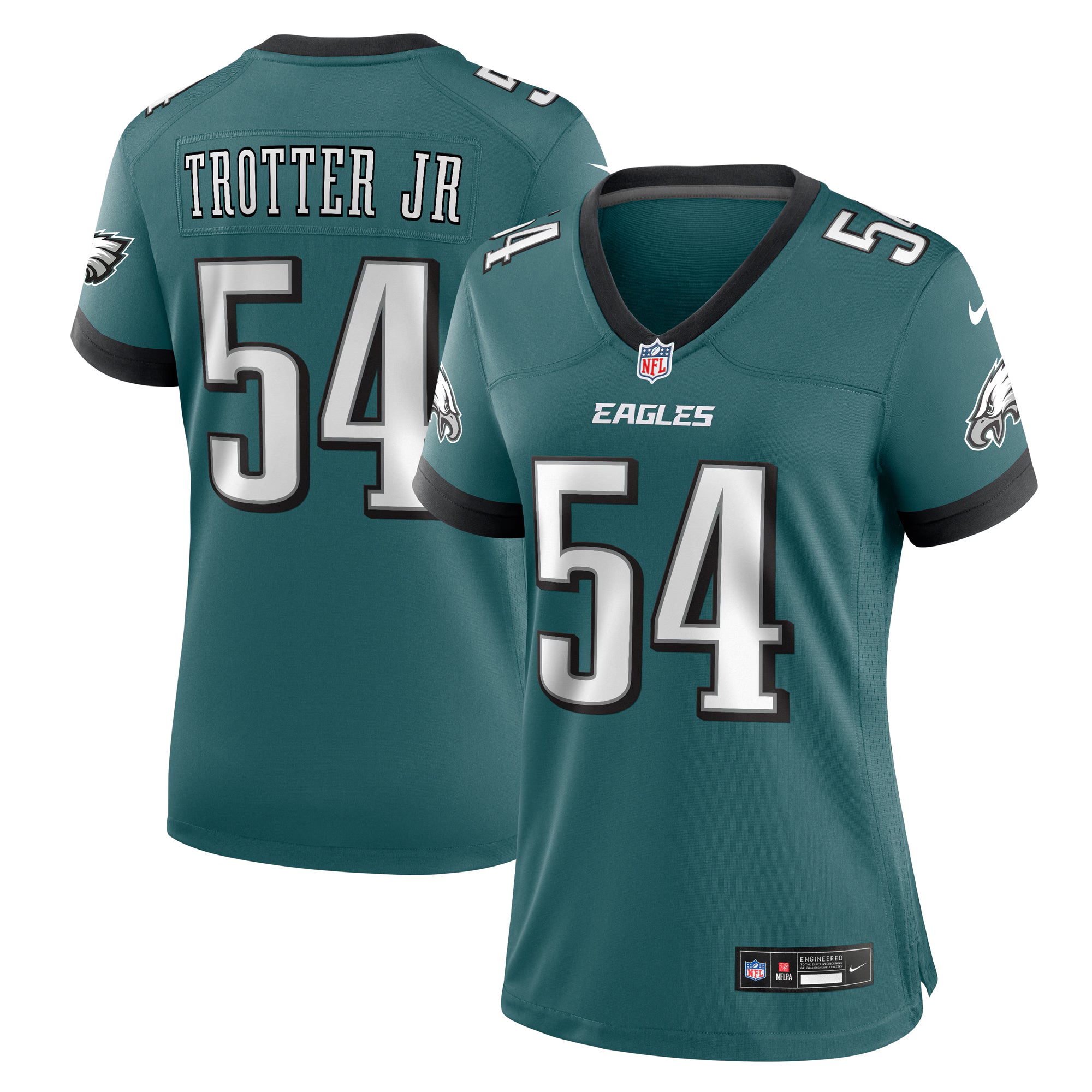 Jeremiah Trotter Jr. Philadelphia Eagles Nike Women's Team Game Jersey - Midnight Green