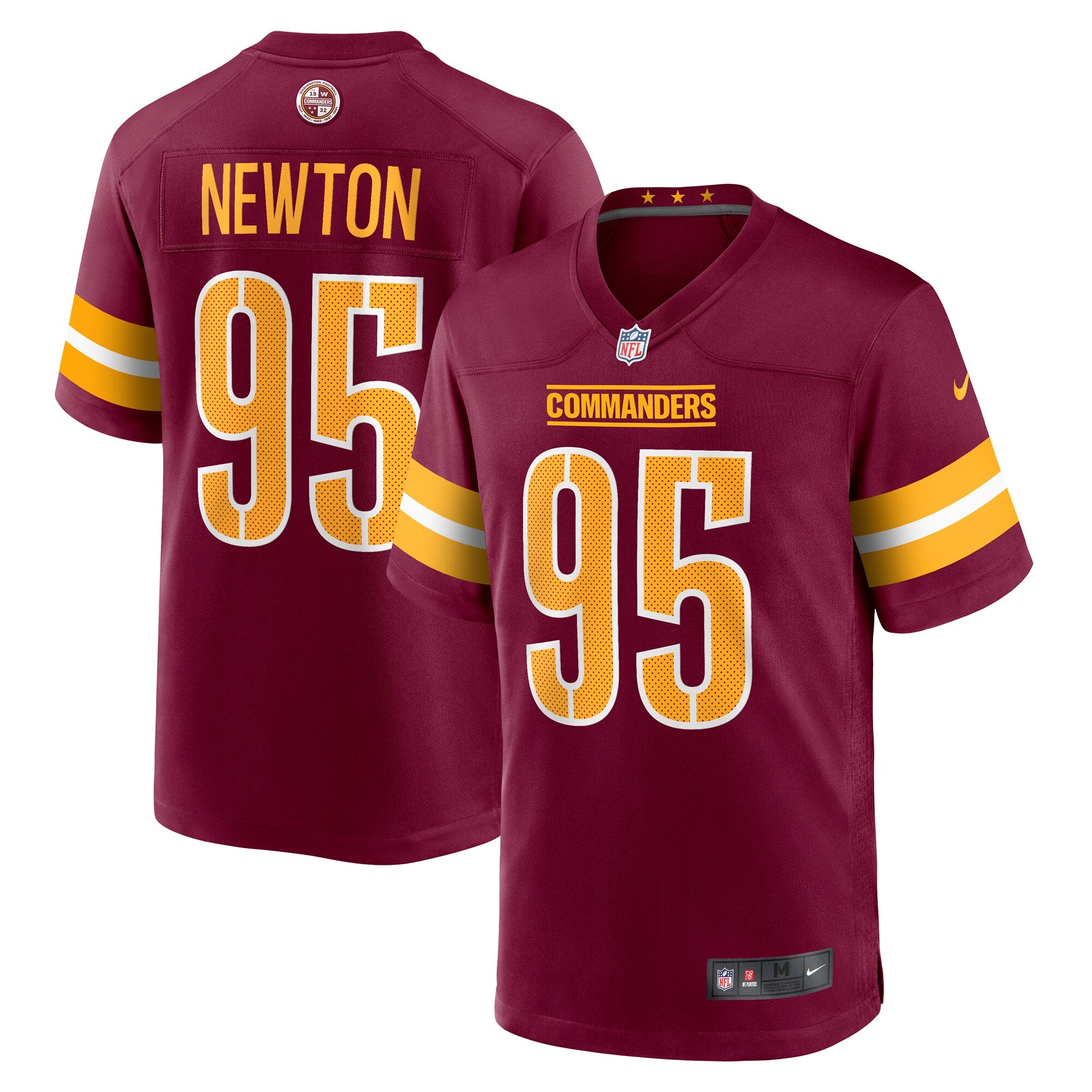 Jer'Zhan Newton Washington Commanders Nike  Game Jersey -  Burgundy