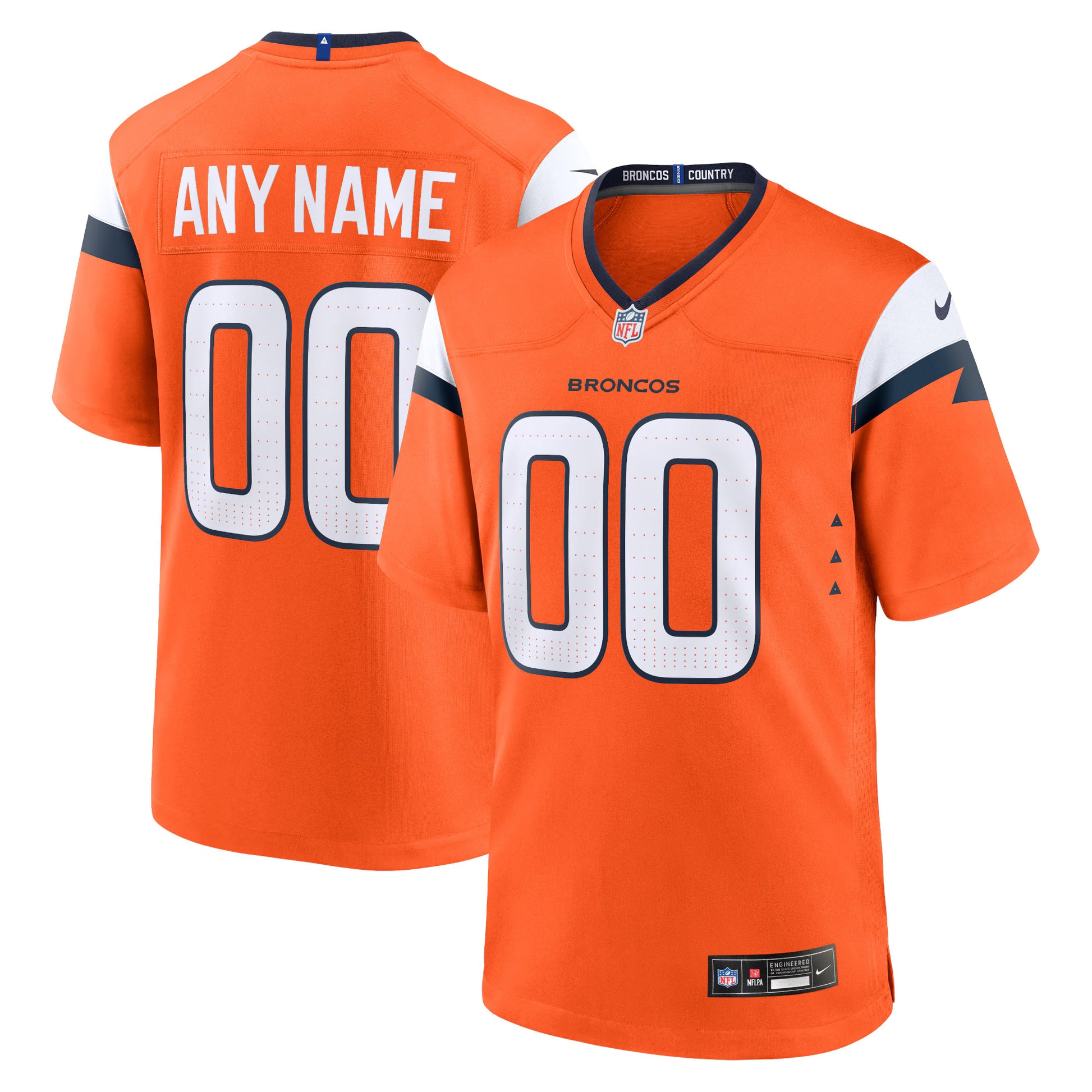 Denver Broncos Nike Mile High Collection Custom Game Jersey - Orange
