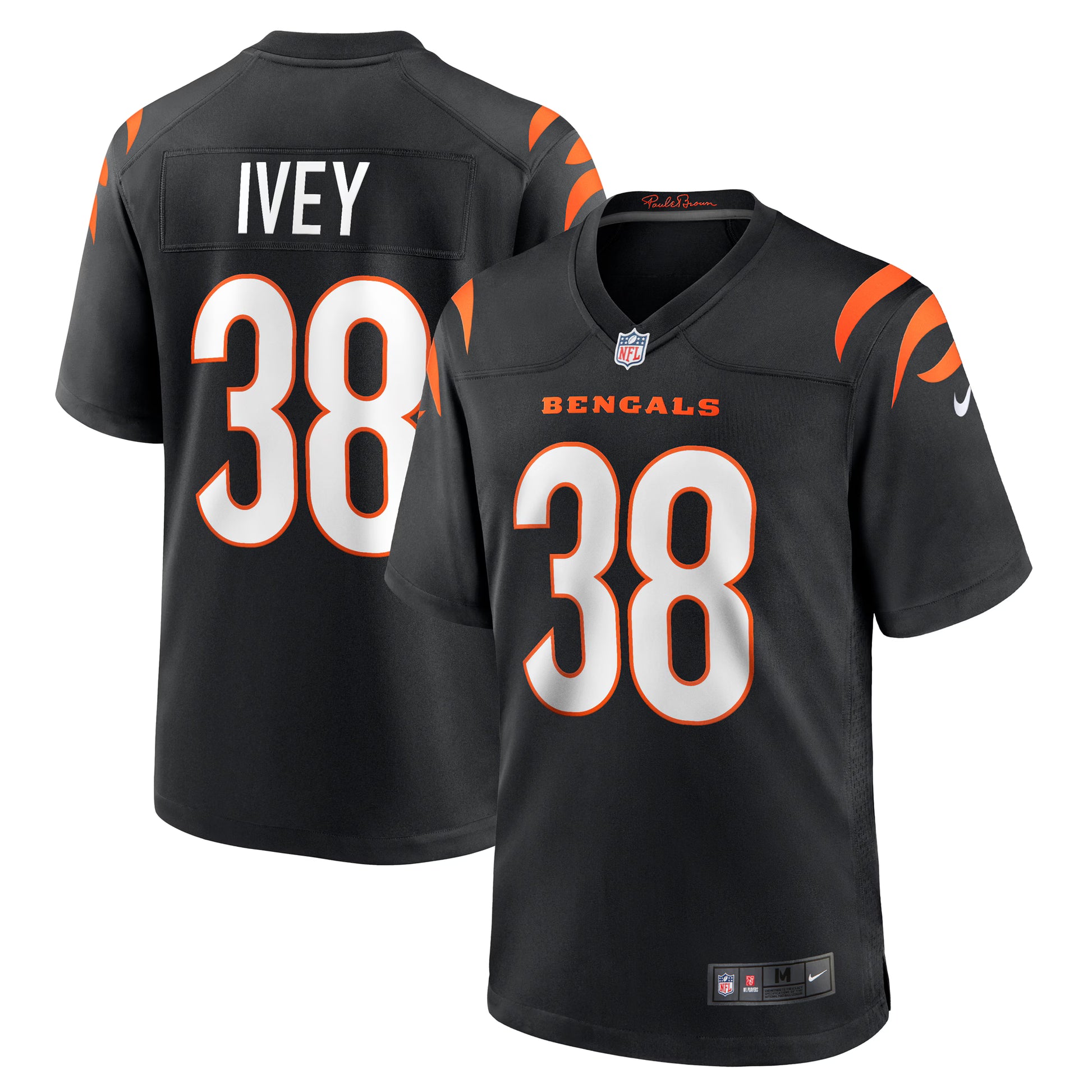 DJ Ivey Cincinnati Bengals Nike Team Game Jersey -  Black