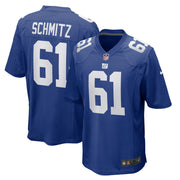 John Michael Schmitz New York Giants Nike Team Game Jersey -  Royal