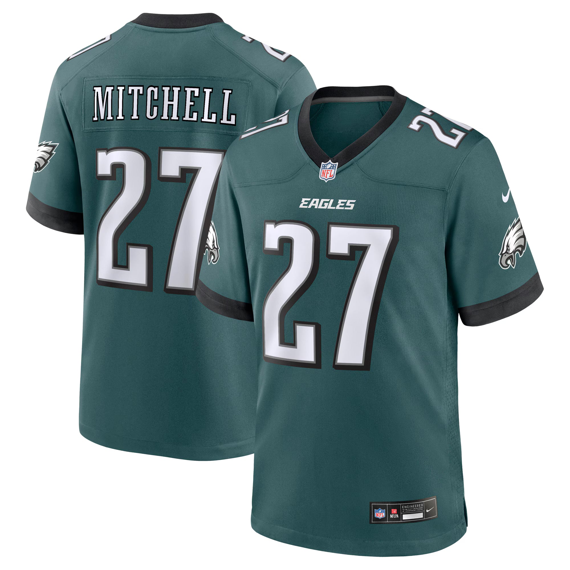 Quinyon Mitchell Philadelphia Eagles Nike  Player Game Jersey - Midnight Green