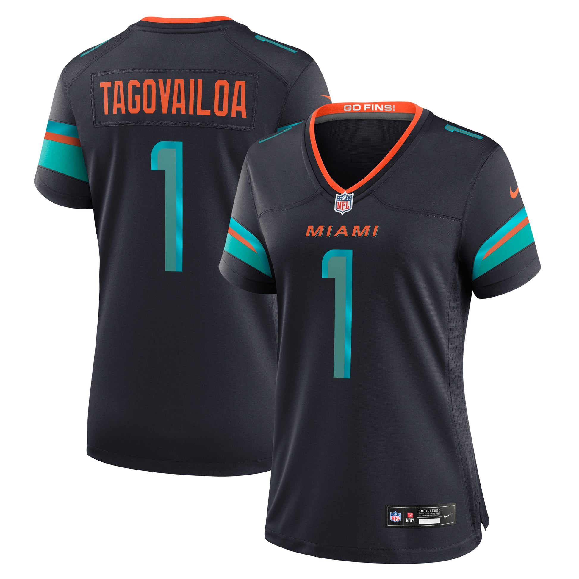 Tua Tagovailoa Miami Dolphins Nike Women's 2025 Rivalries Collection Game Jersey - Pitch Blue